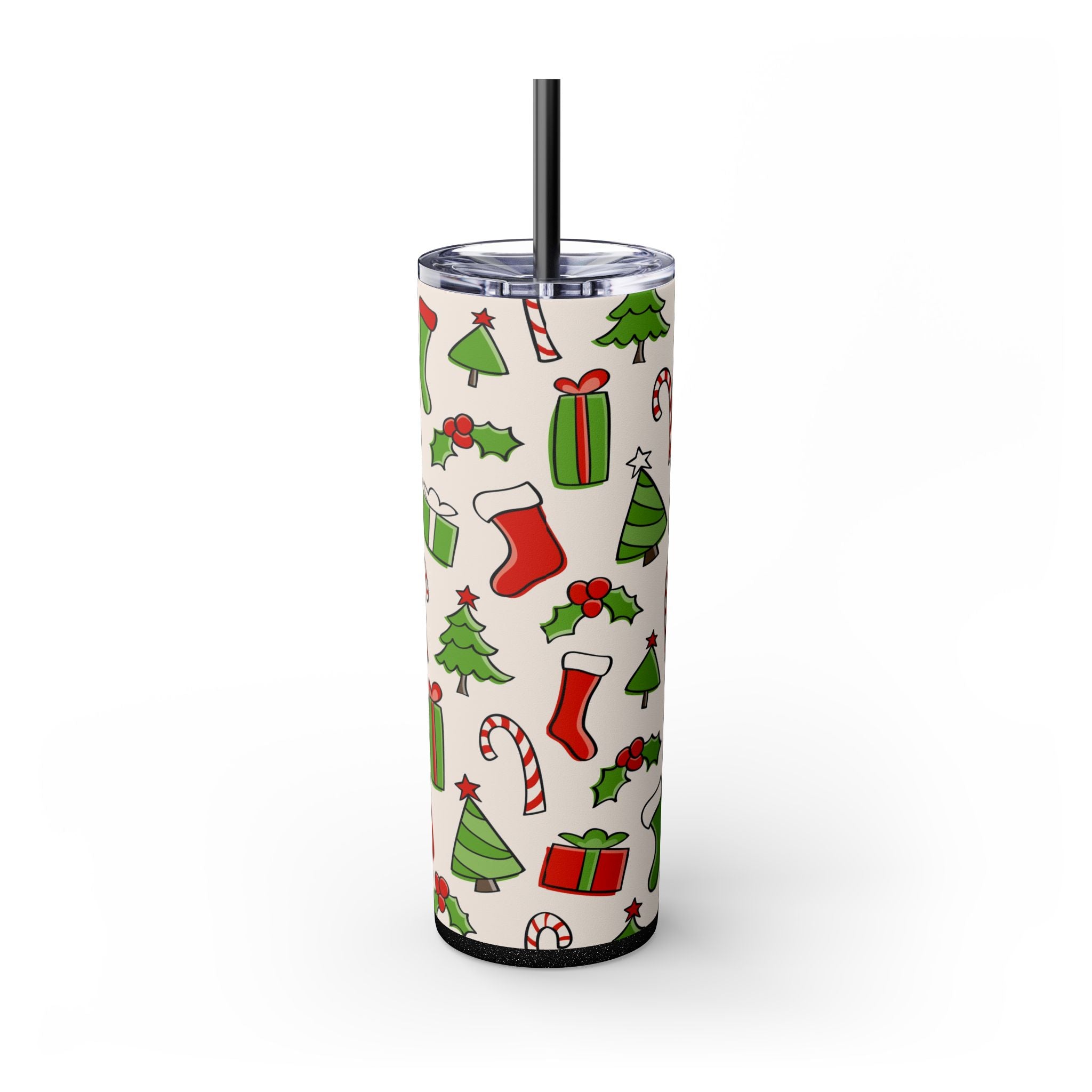 Chill & Sip: 20oz Stainless Steel Skinny Tumbler with Straw