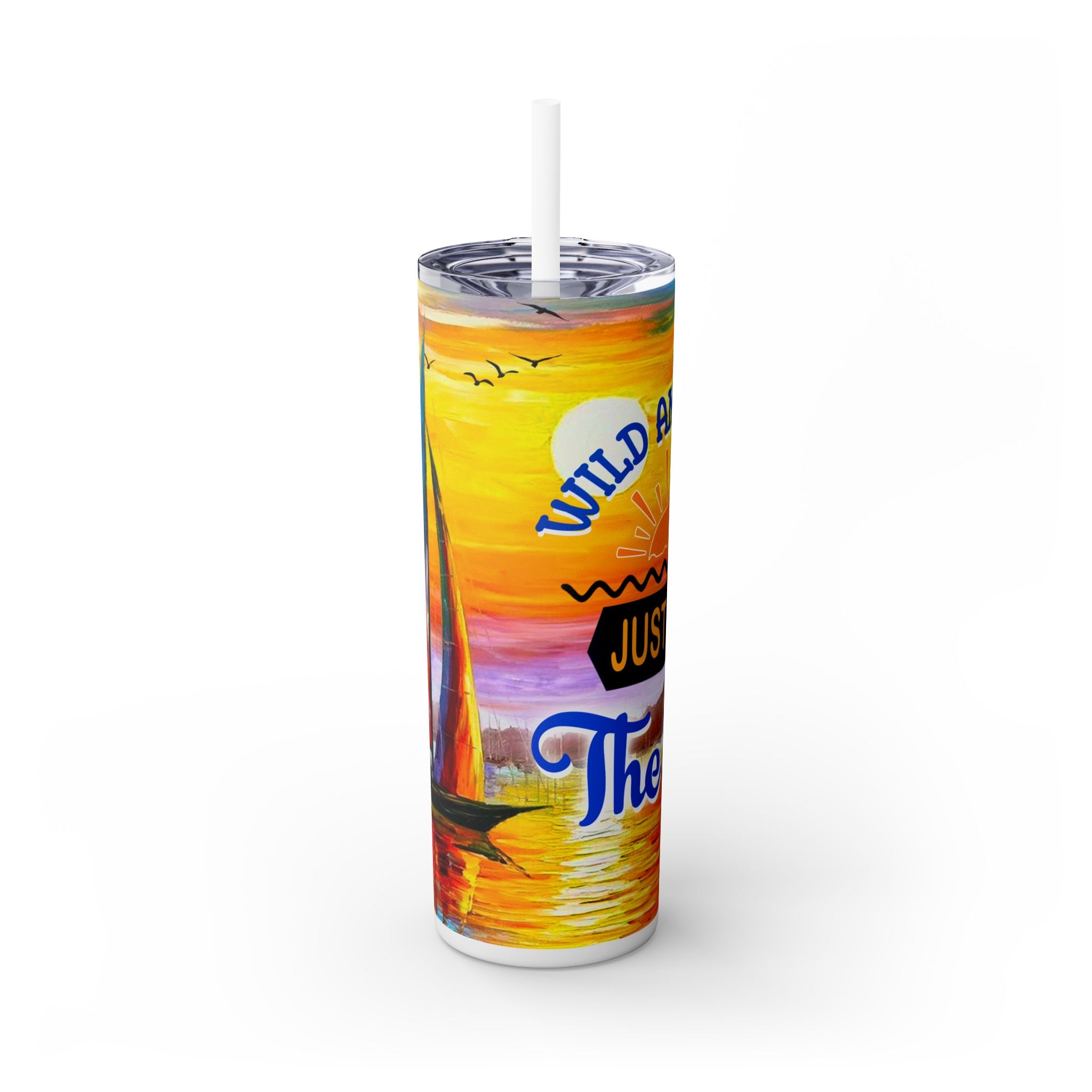 Skinny Tumbler with Straw, 20oz