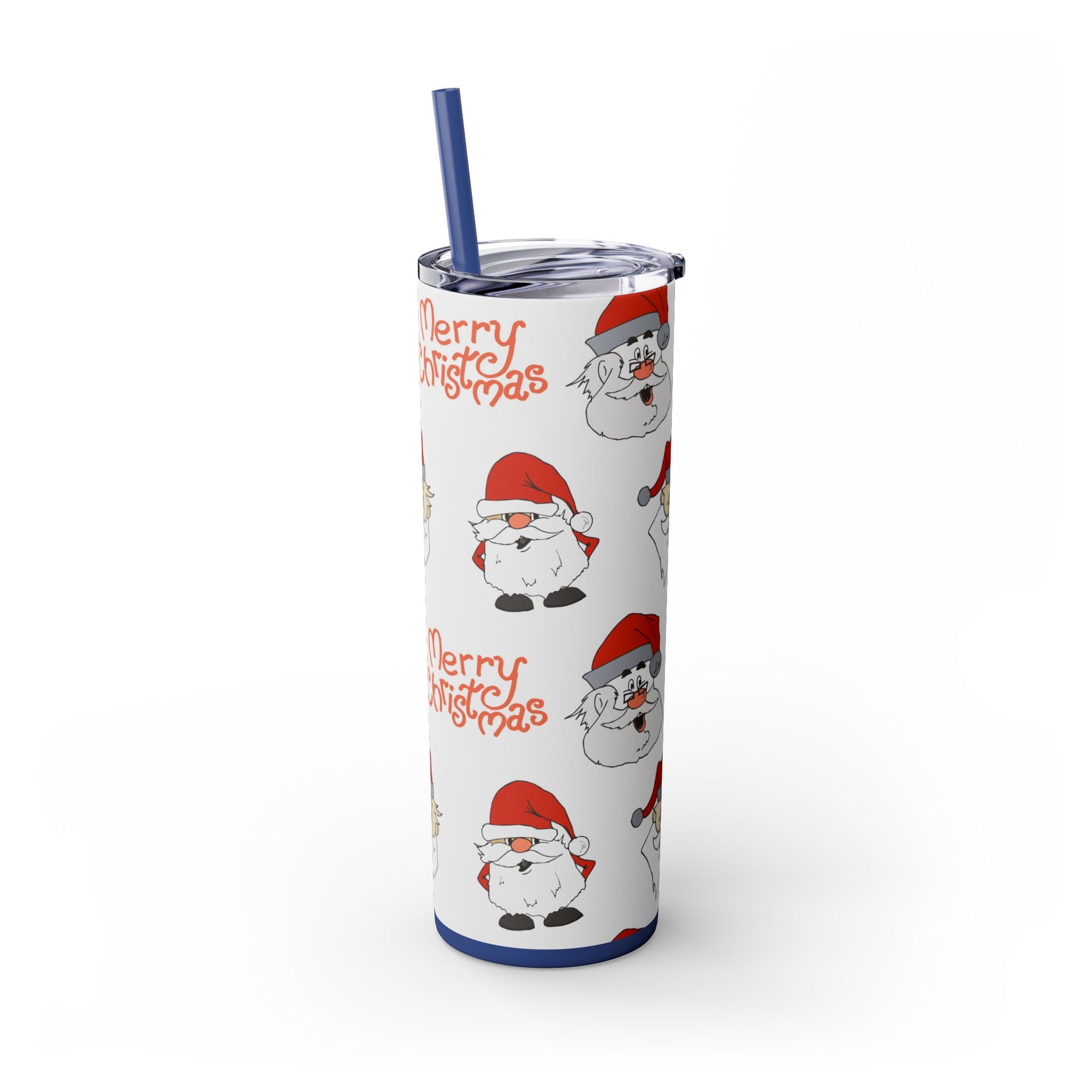 Santa's Cheer 20oz Stainless Steel Skinny Tumbler with Straw