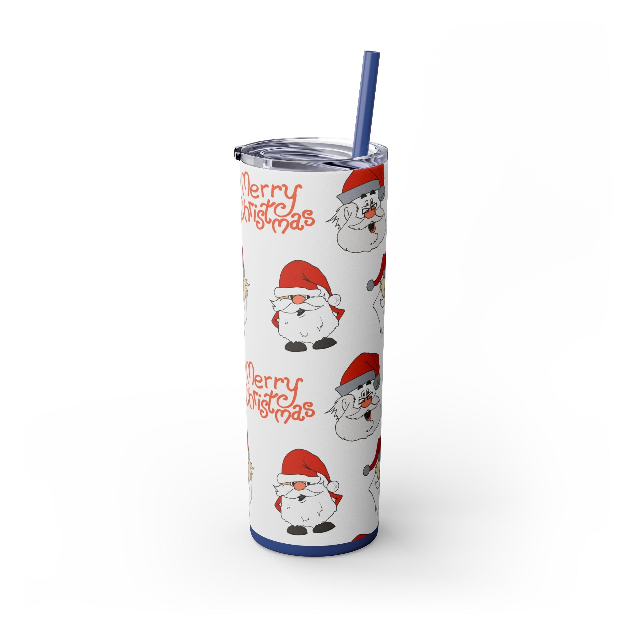 Santa's Cheer 20oz Stainless Steel Skinny Tumbler with Straw