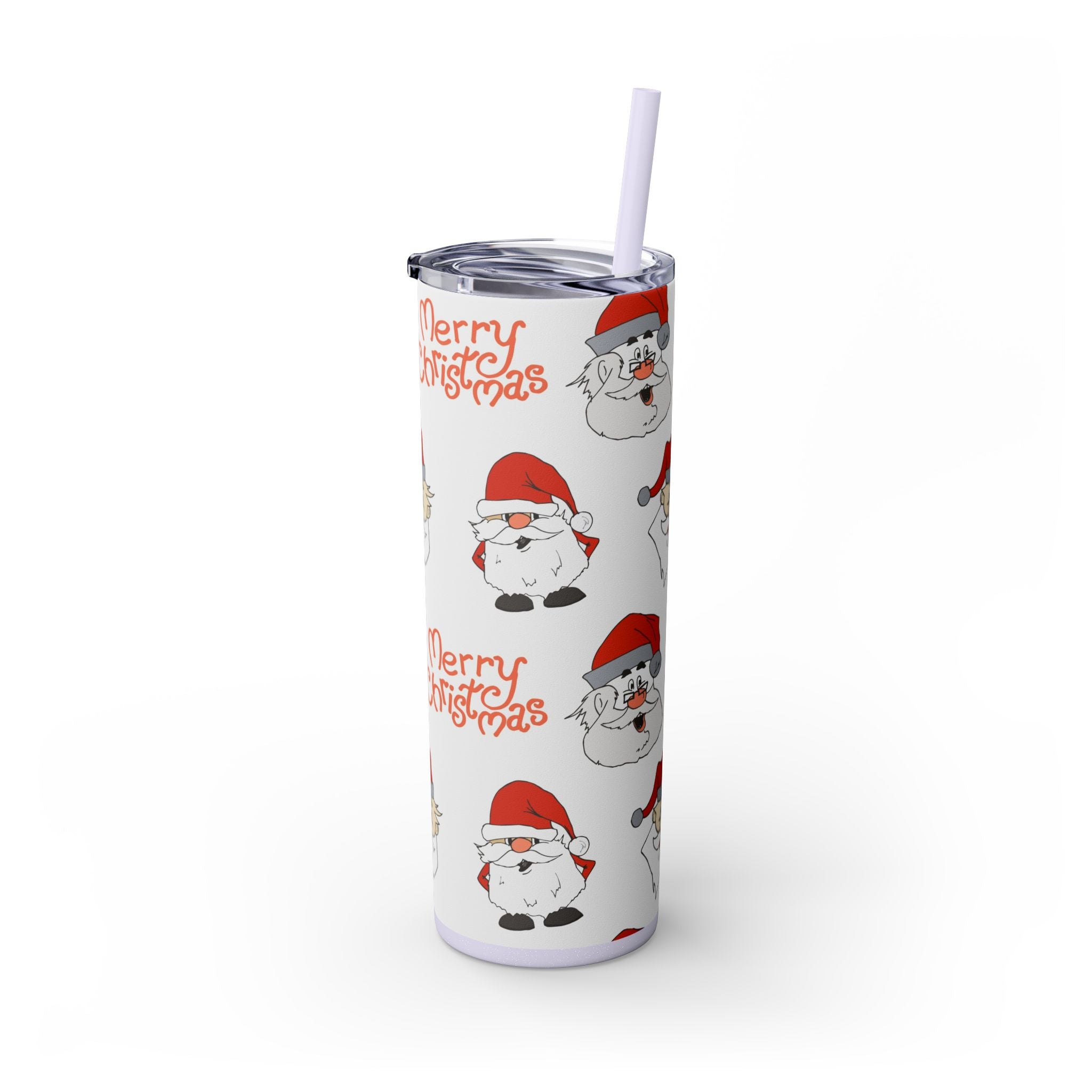 Santa's Cheer 20oz Stainless Steel Skinny Tumbler with Straw