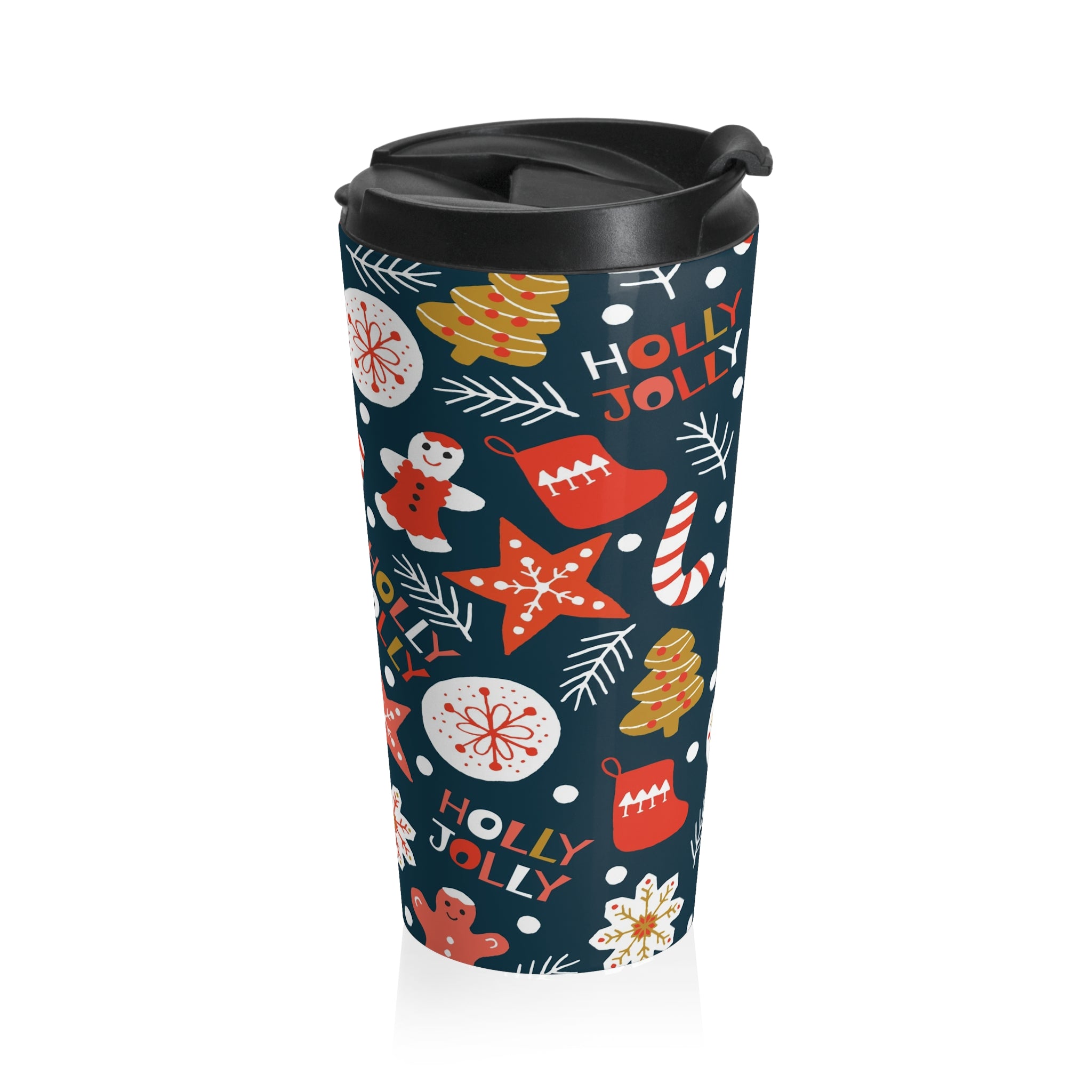 Festive 15oz Multicolor Stainless Steel Tumbler – 15oz