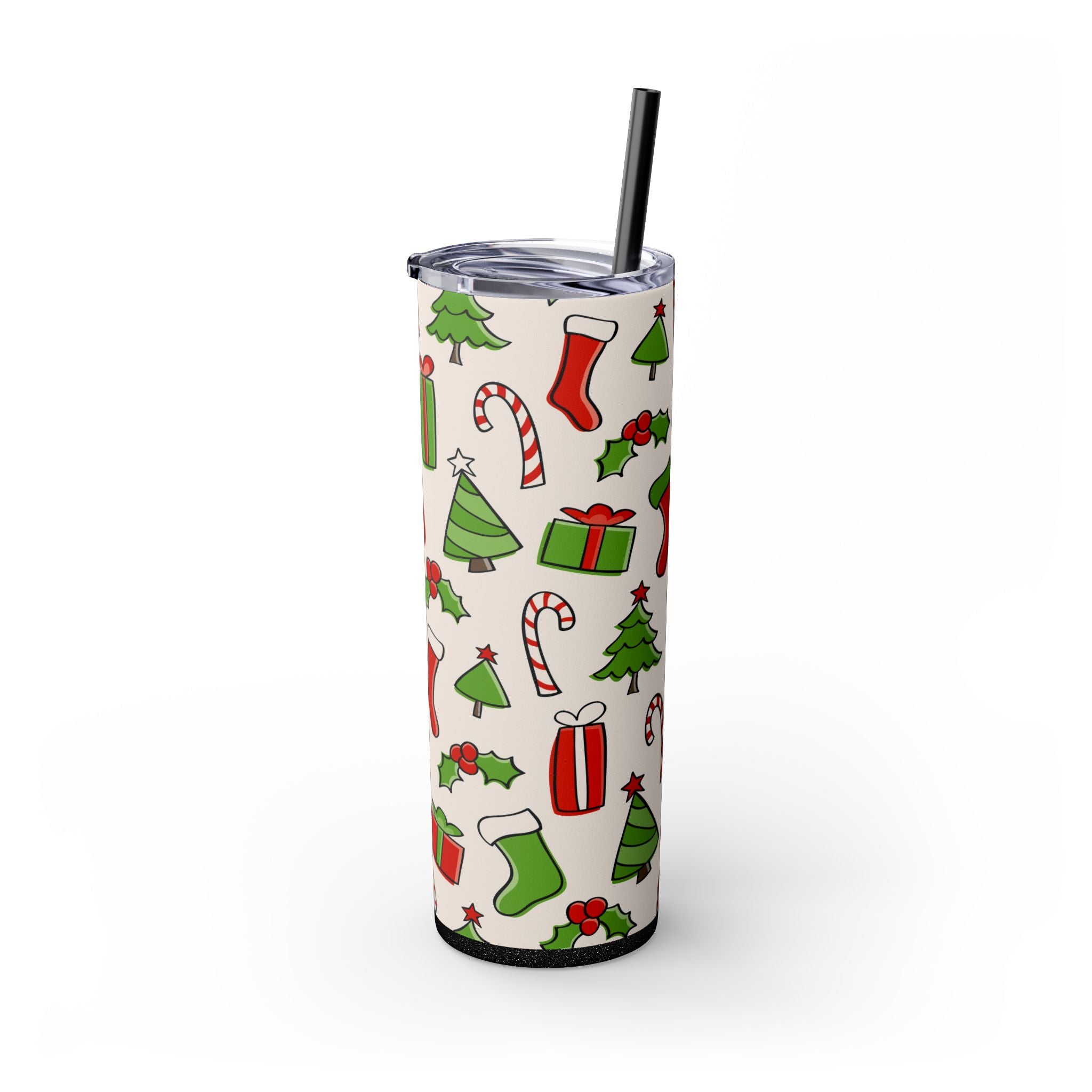 Chill & Sip: 20oz Stainless Steel Skinny Tumbler with Straw