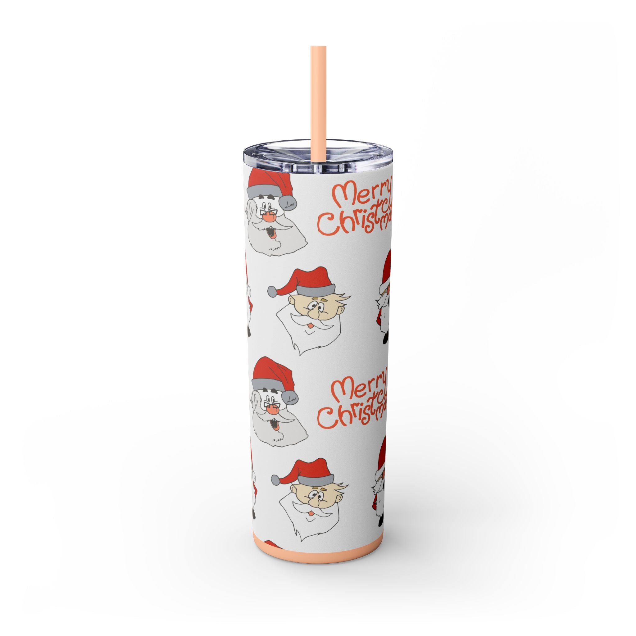 Santa's Cheer 20oz Stainless Steel Skinny Tumbler with Straw
