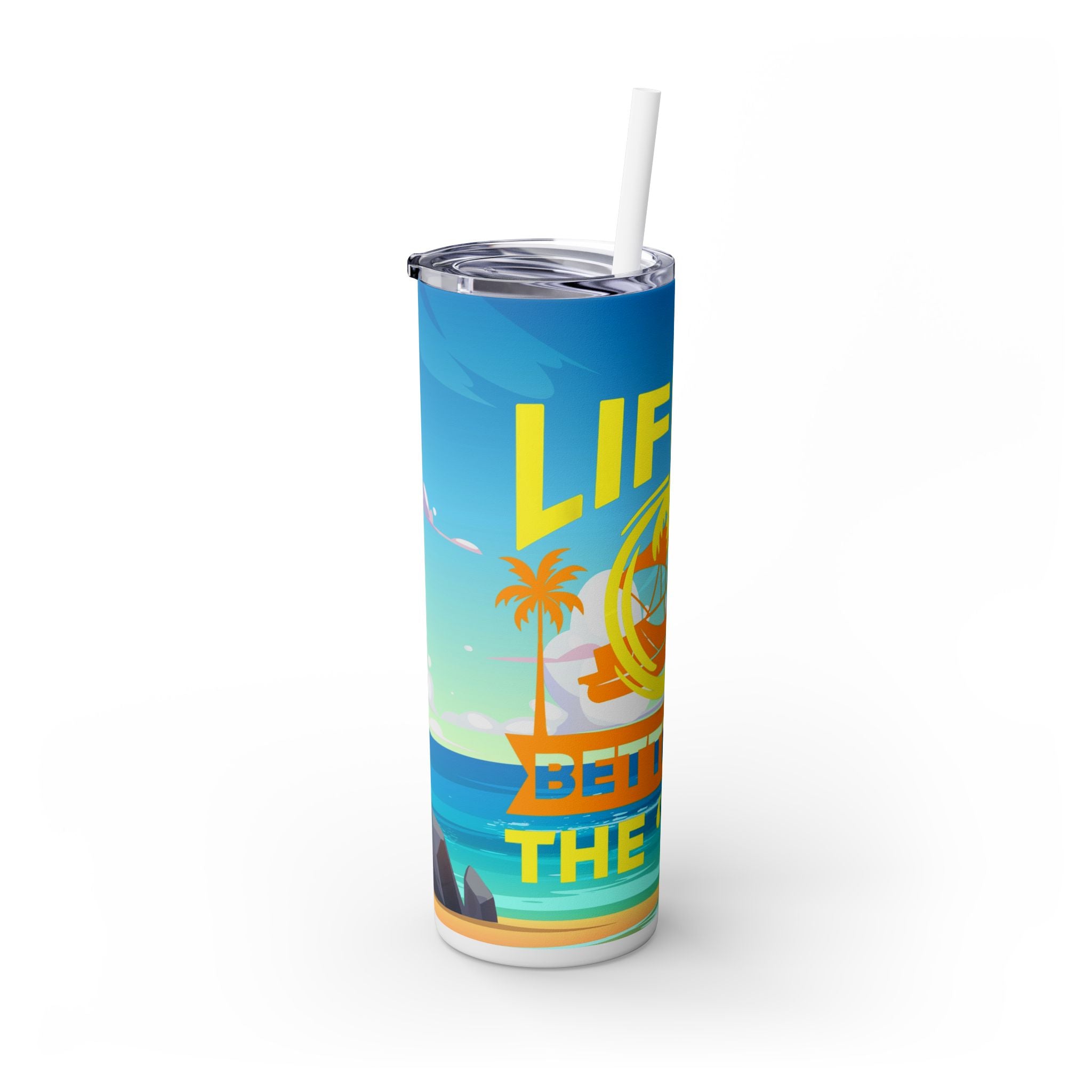 Skinny Tumbler with Straw, 20oz