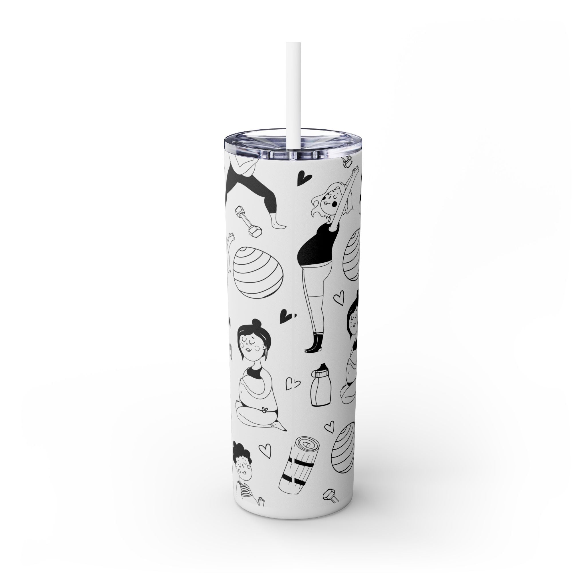 Skinny Tumbler with Straw, 20oz