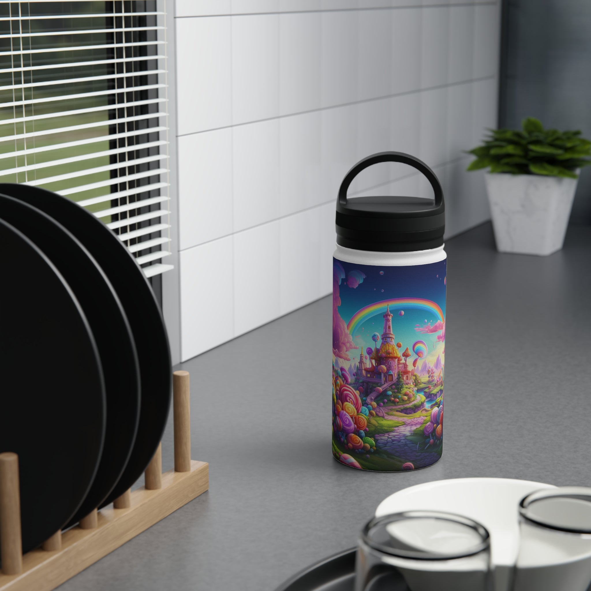Vibrant Holiday Adventure Bottle: Stainless Steel