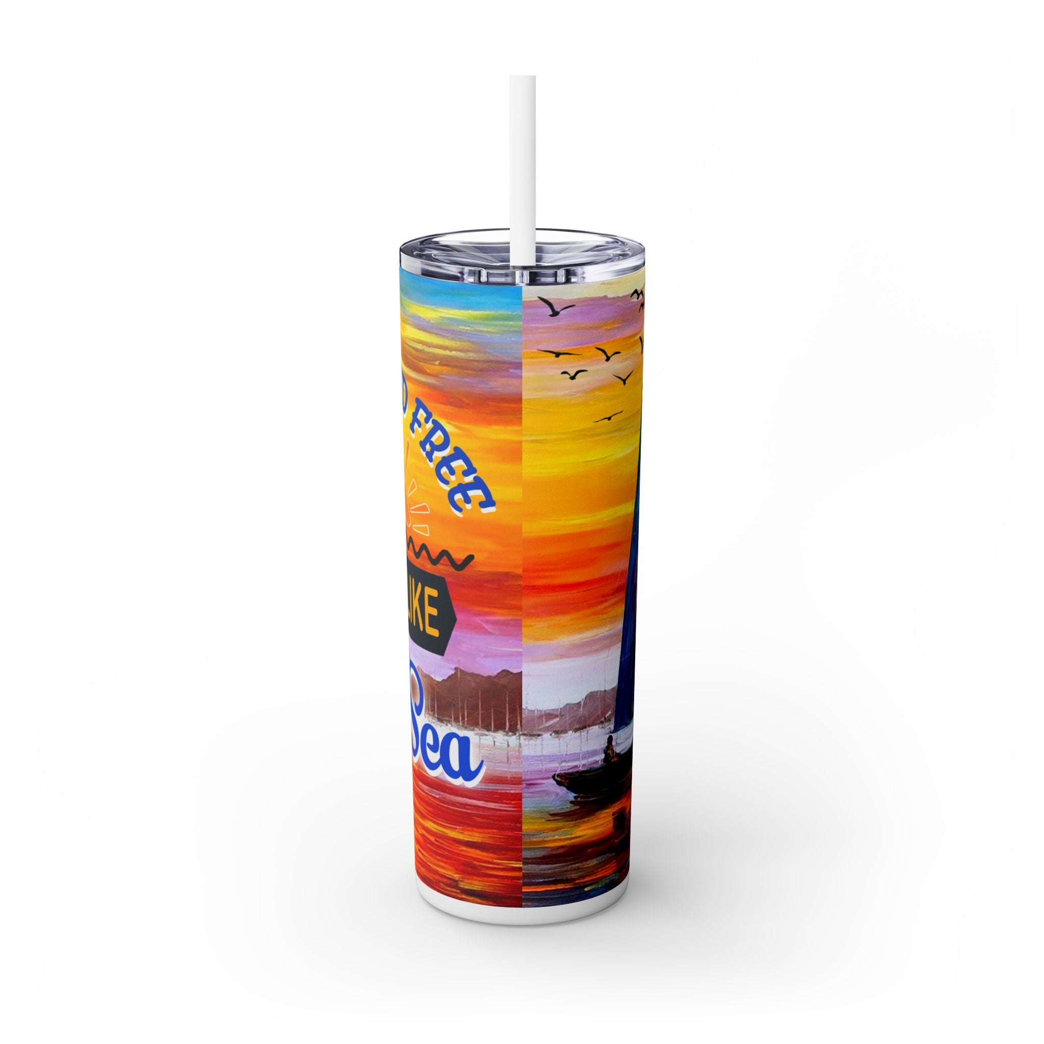 Skinny Tumbler with Straw, 20oz