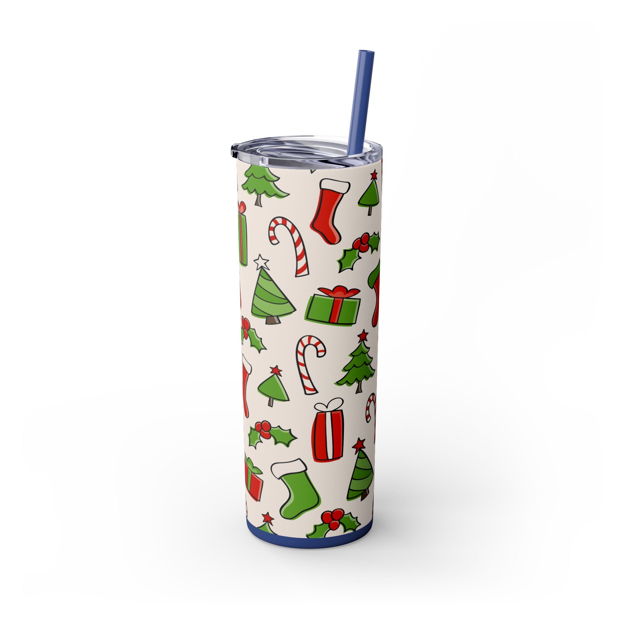 Chill & Sip: 20oz Stainless Steel Skinny Tumbler with Straw