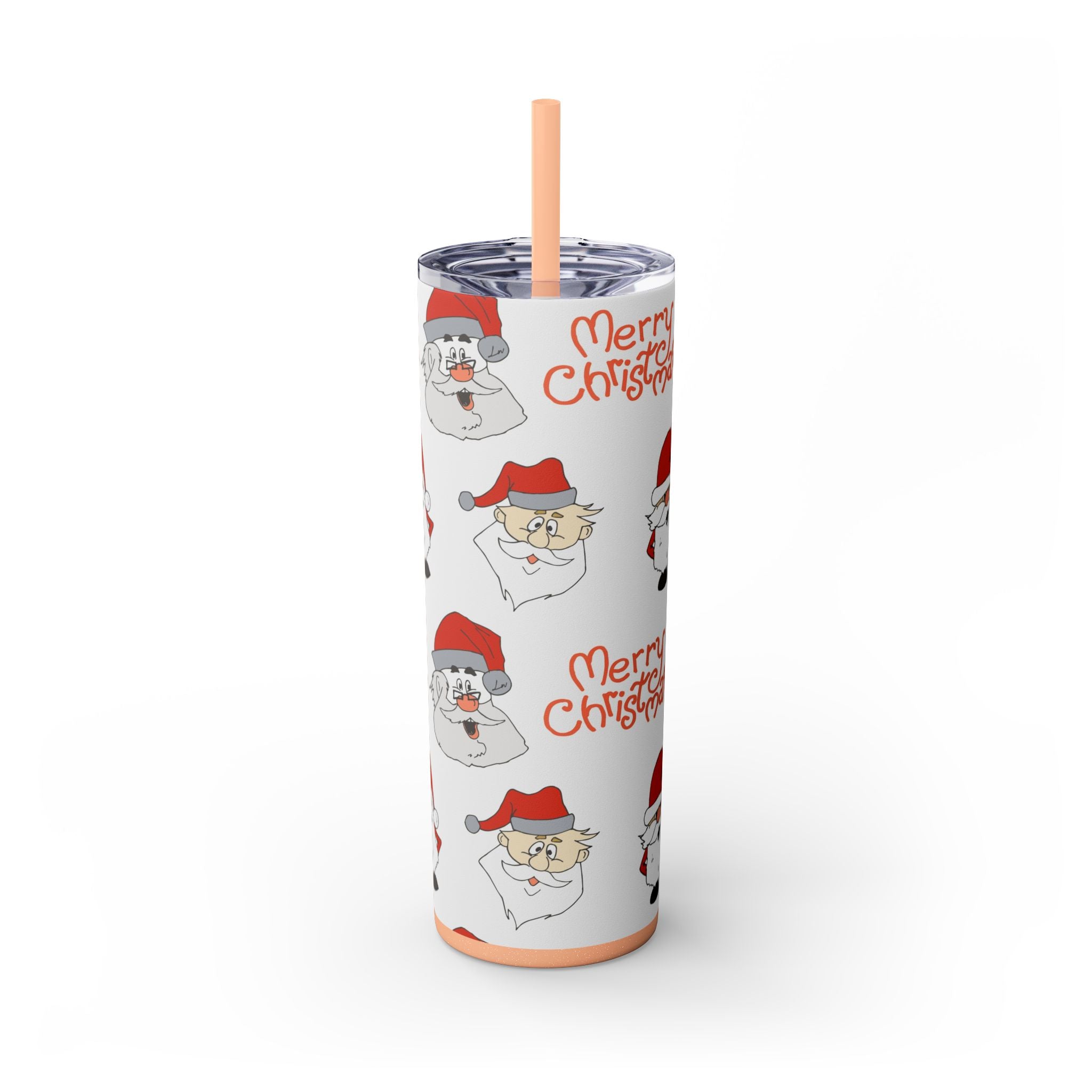 Santa's Cheer 20oz Stainless Steel Skinny Tumbler with Straw