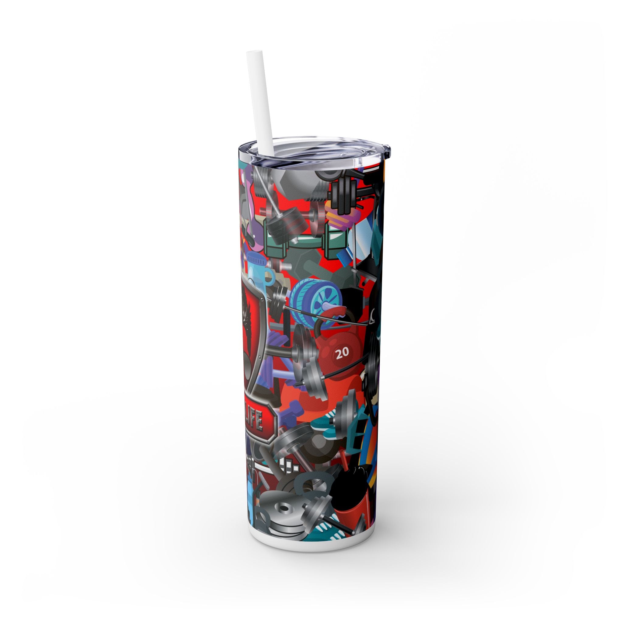 Skinny Tumbler with Straw, 20oz