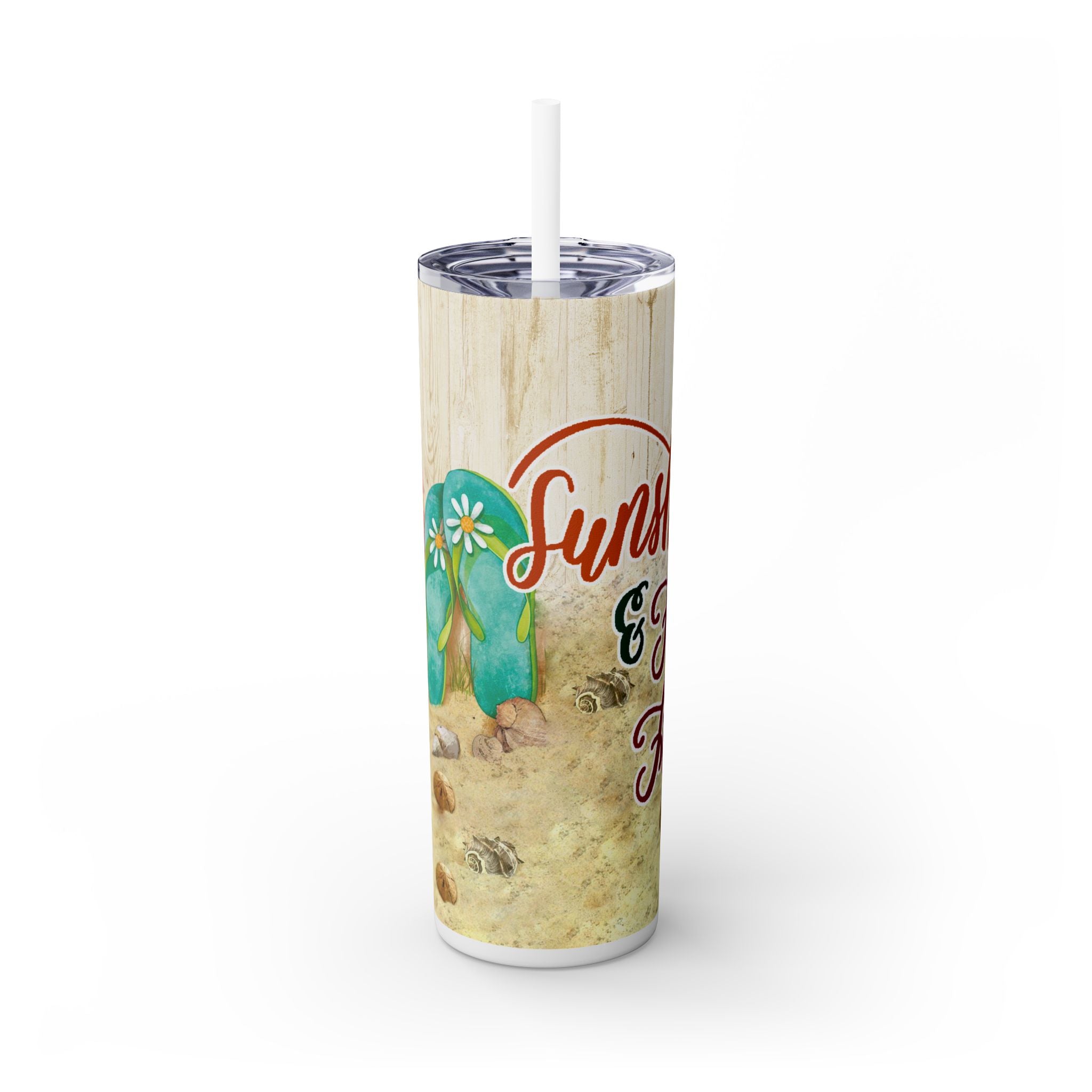 Skinny Tumbler with Straw, 20oz