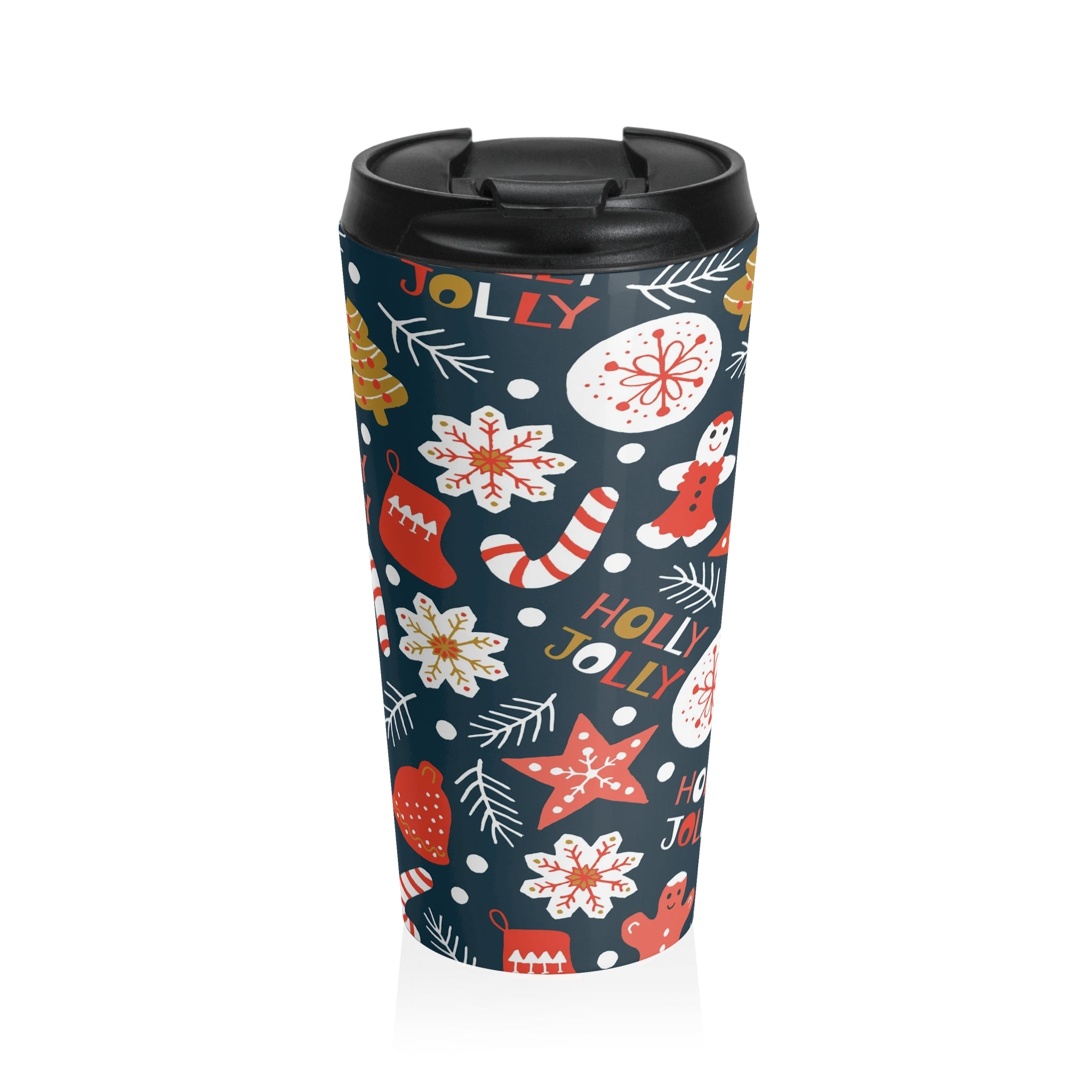 Festive 15oz Multicolor Stainless Steel Tumbler – 15oz