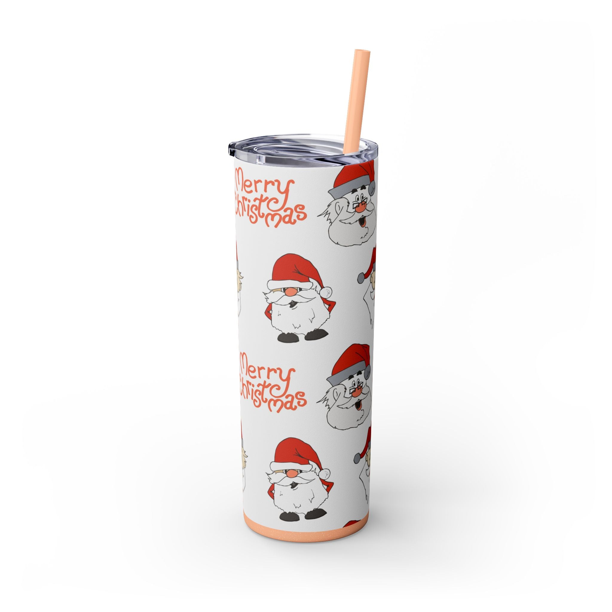 Santa's Cheer 20oz Stainless Steel Skinny Tumbler with Straw