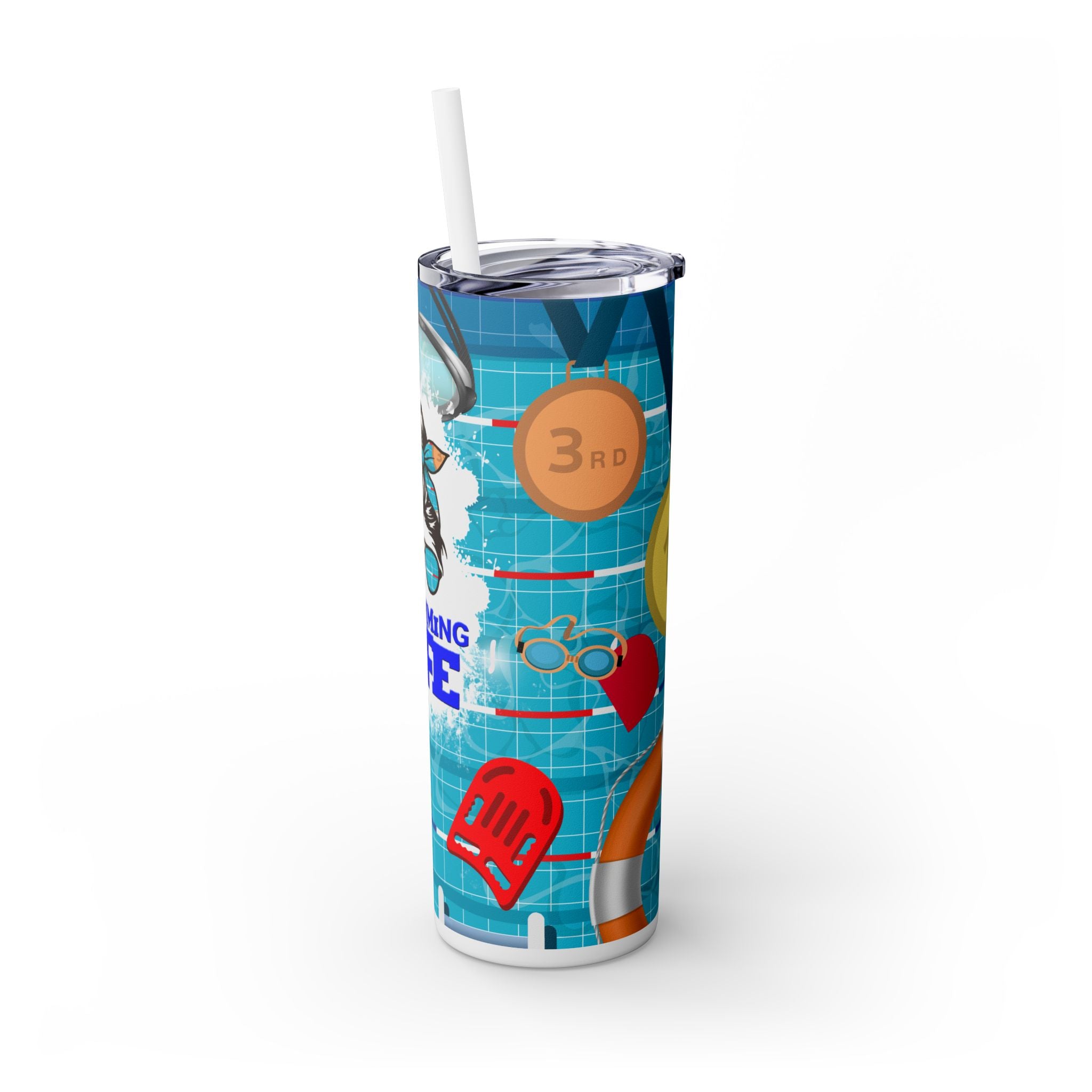 Skinny Tumbler with Straw, 20oz