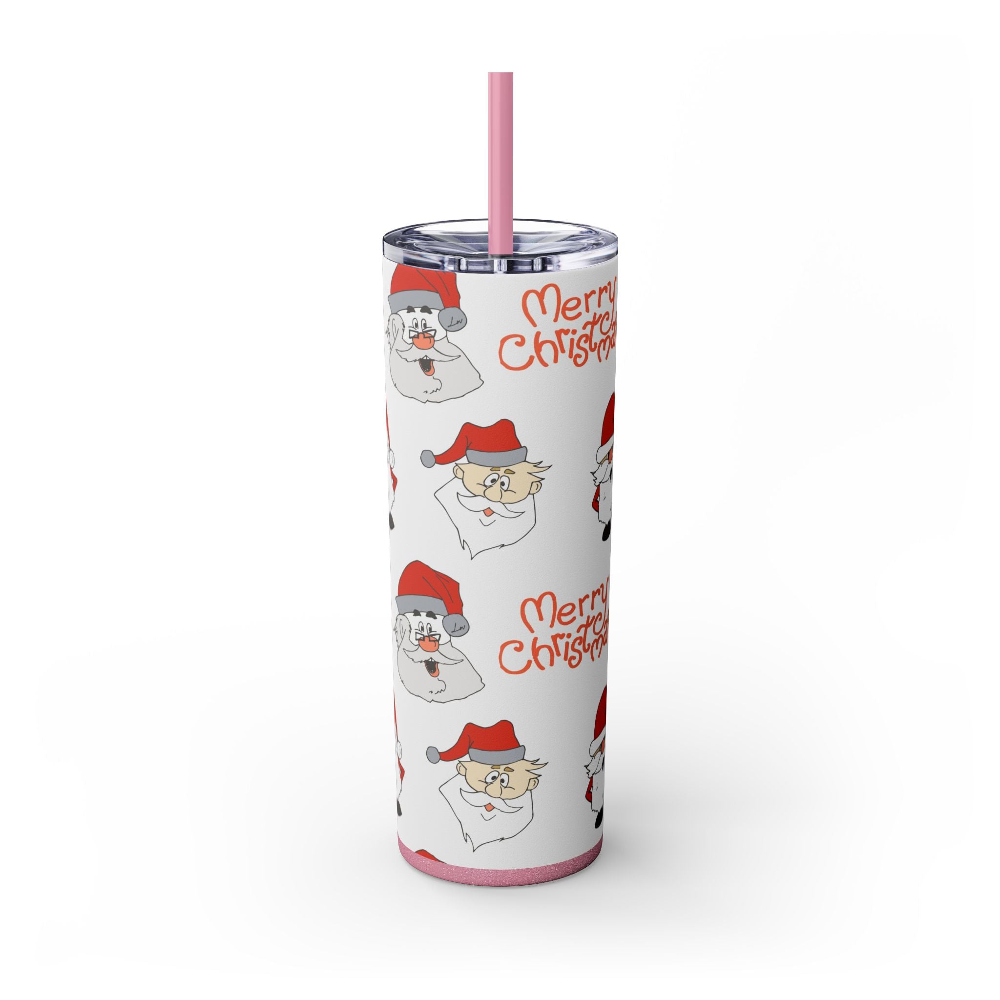 Santa's Cheer 20oz Stainless Steel Skinny Tumbler with Straw