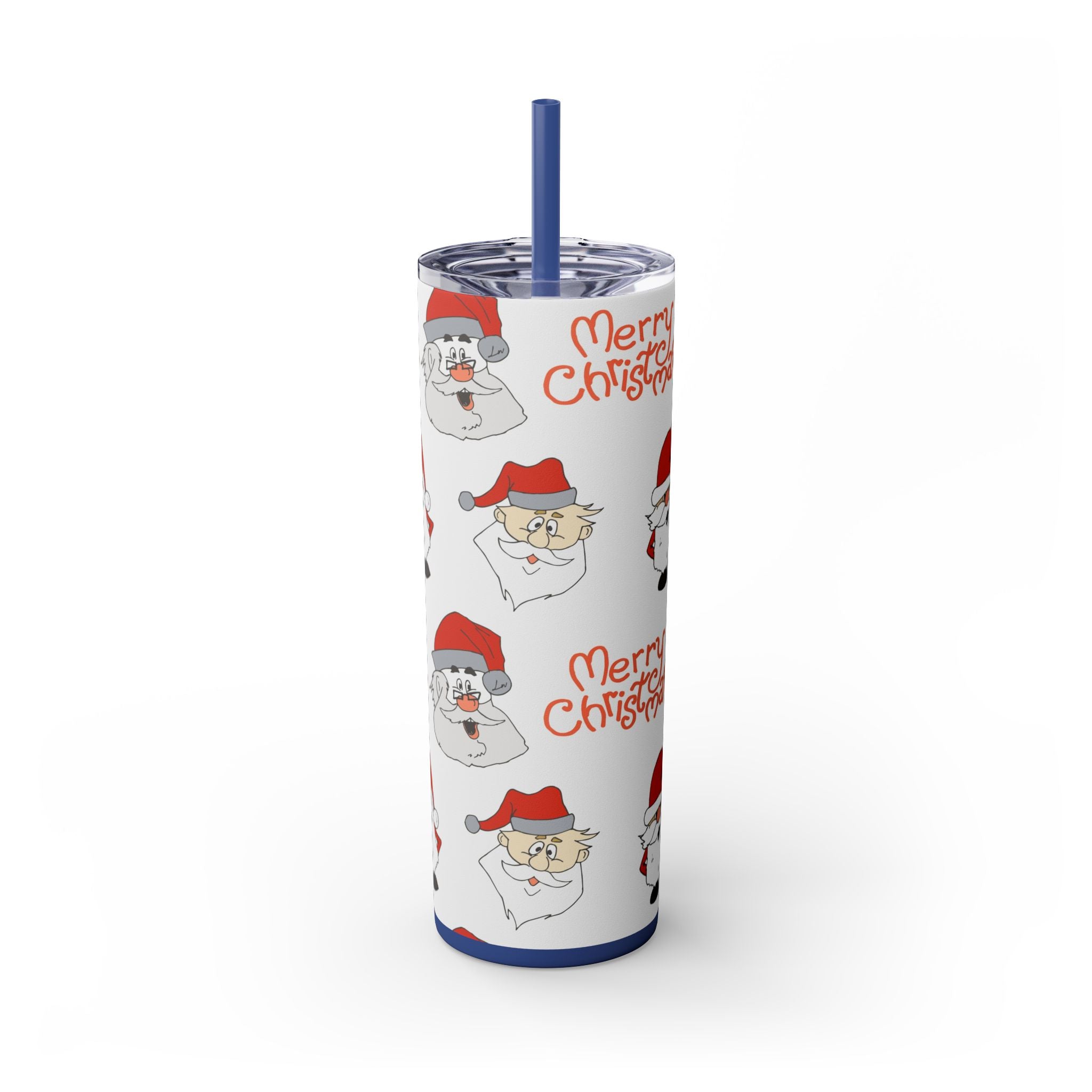 Santa's Cheer 20oz Stainless Steel Skinny Tumbler with Straw
