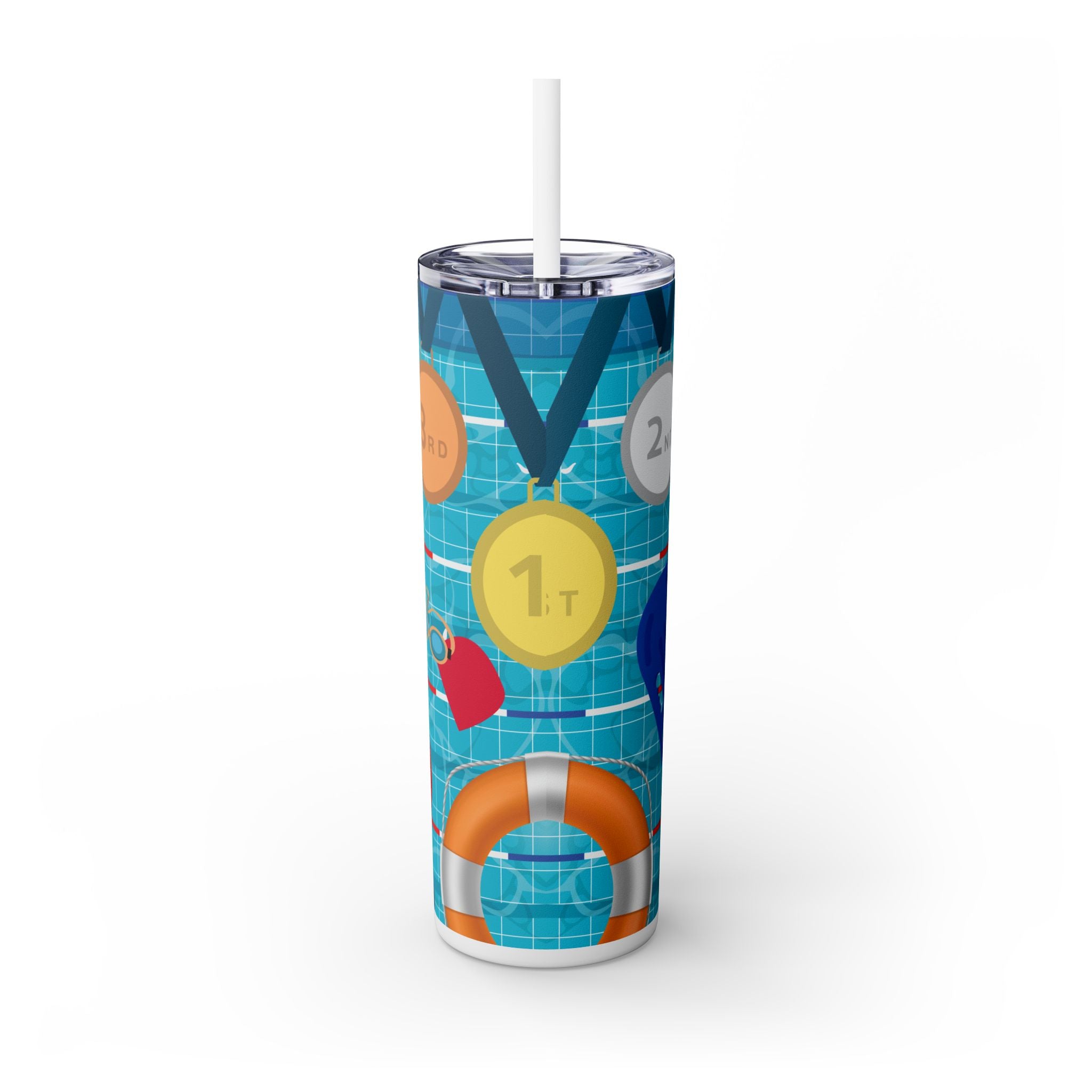 Skinny Tumbler with Straw, 20oz