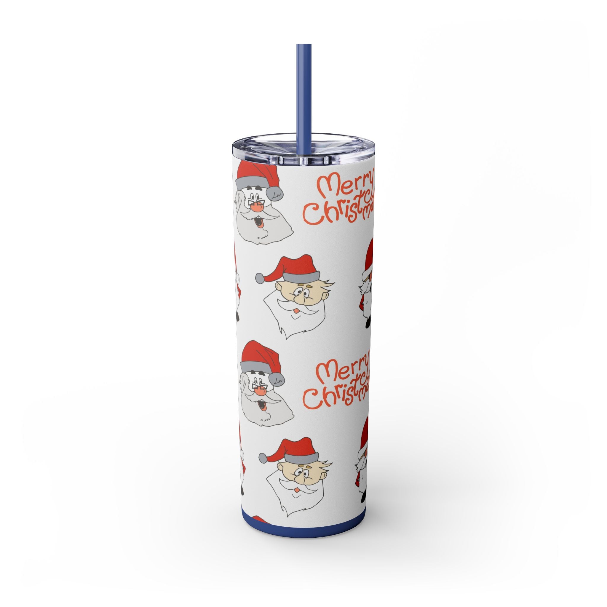 Santa's Cheer 20oz Stainless Steel Skinny Tumbler with Straw
