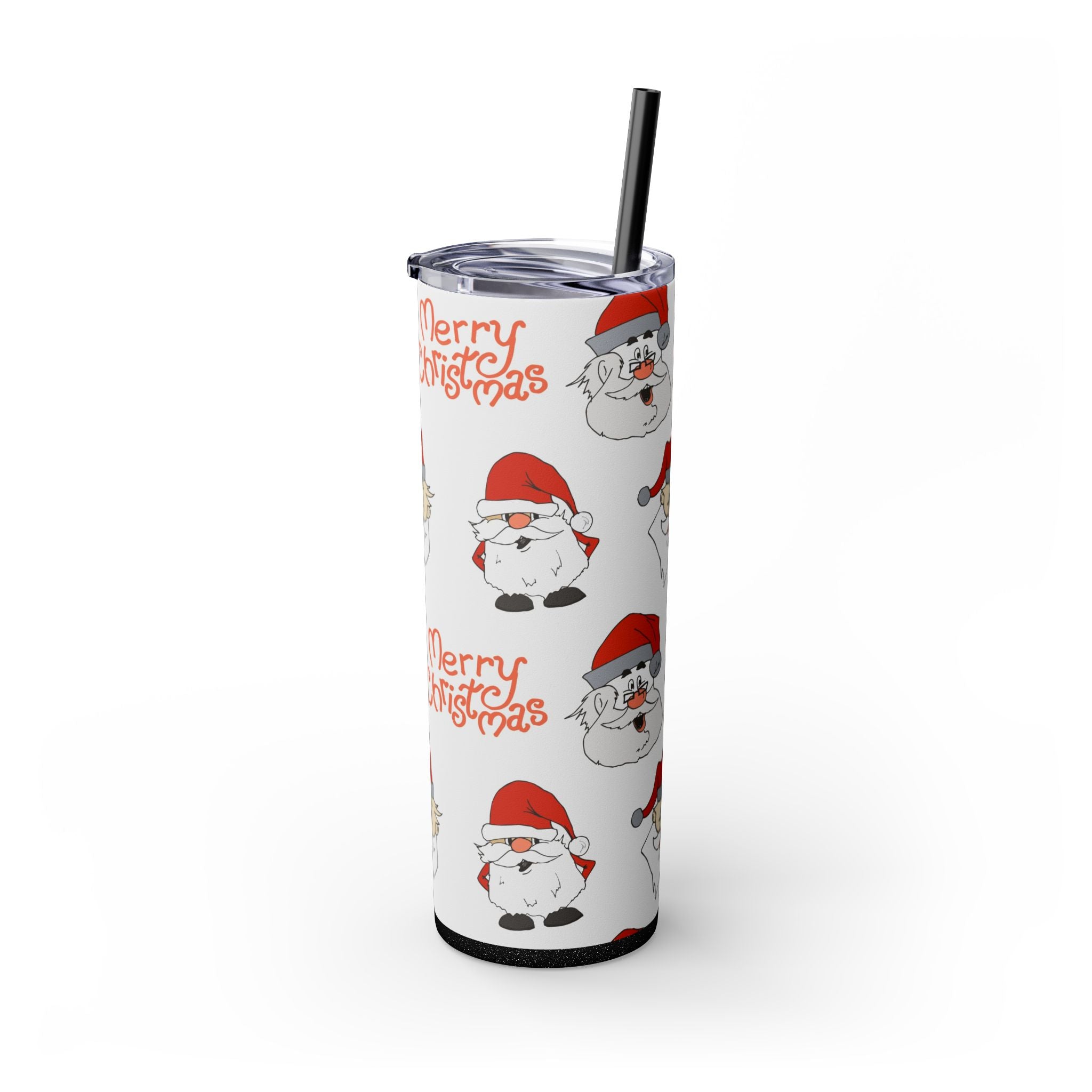 Santa's Cheer 20oz Stainless Steel Skinny Tumbler with Straw