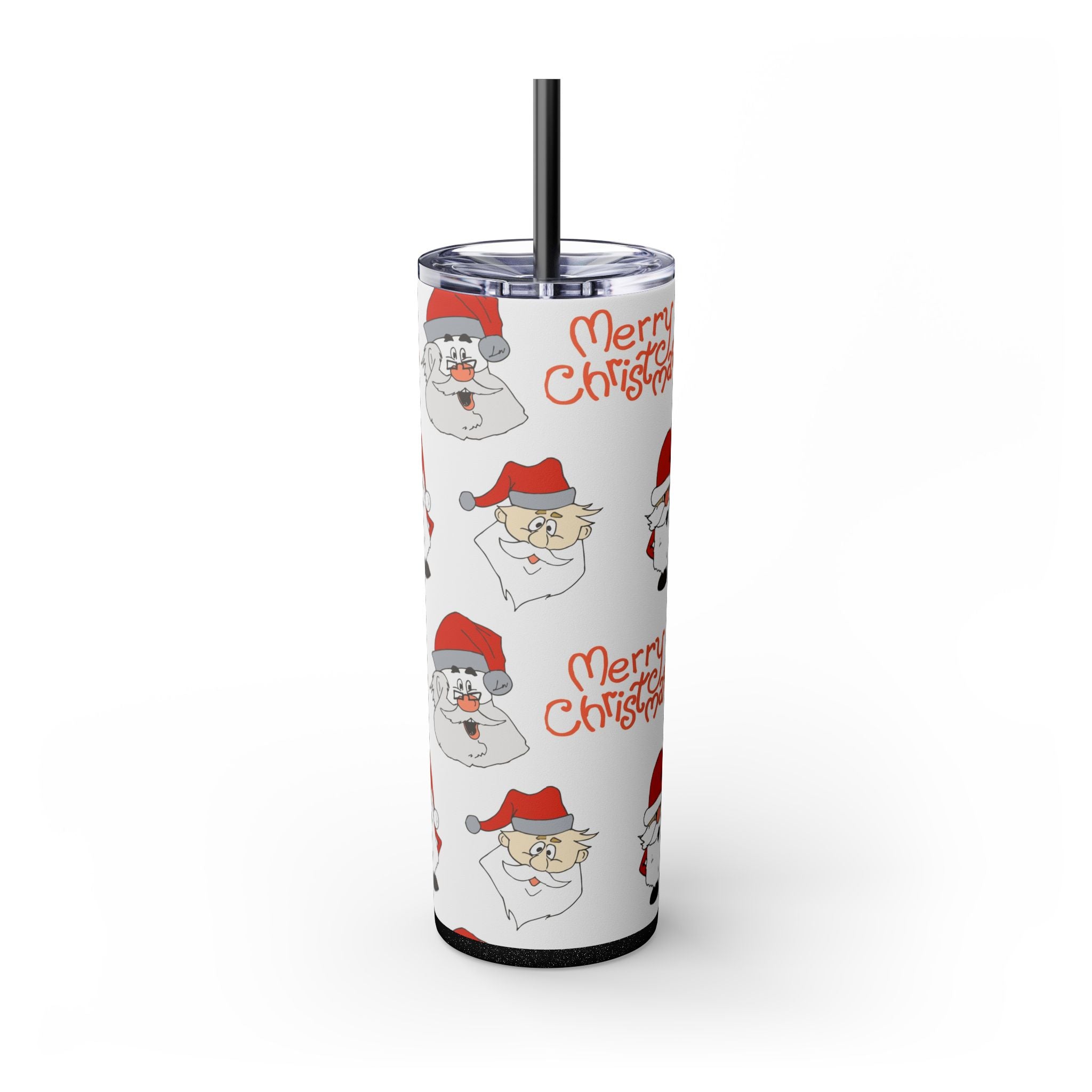Santa's Cheer 20oz Stainless Steel Skinny Tumbler with Straw