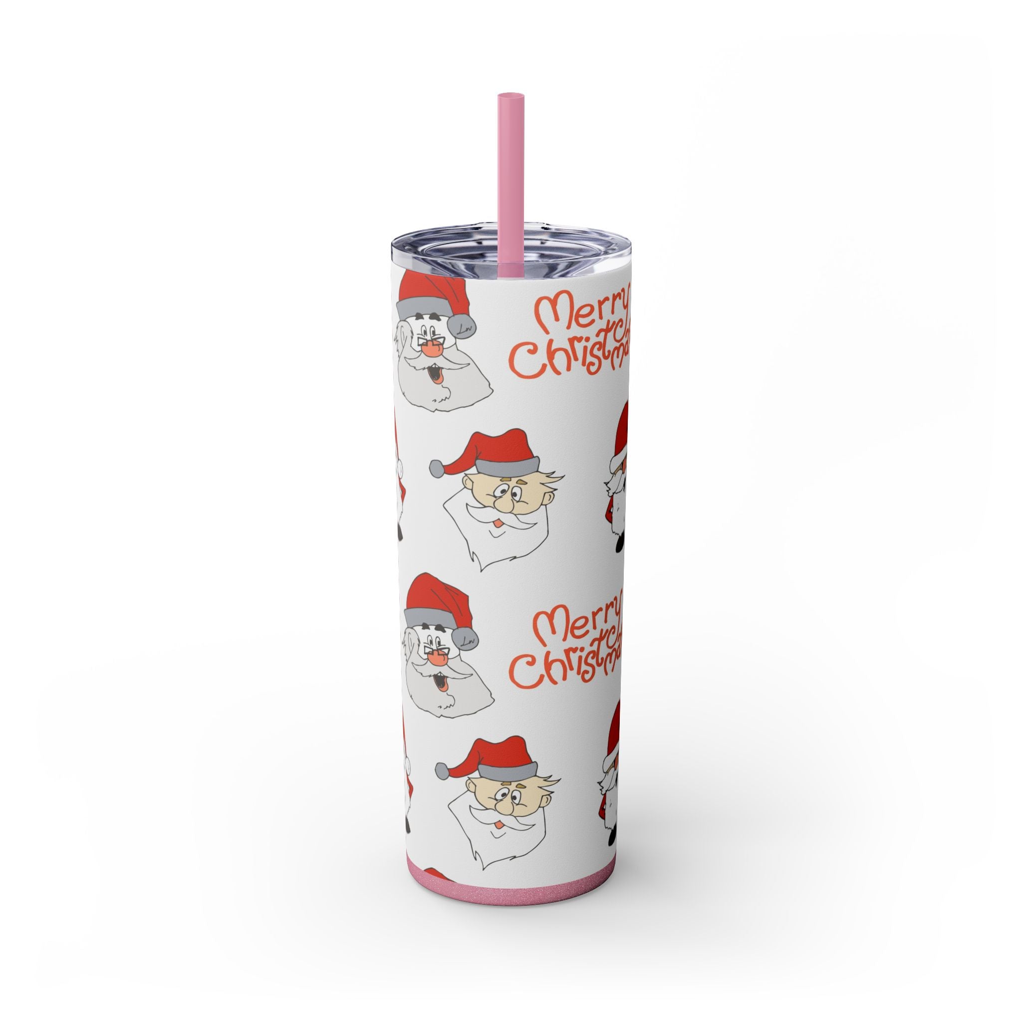 Santa's Cheer 20oz Stainless Steel Skinny Tumbler with Straw