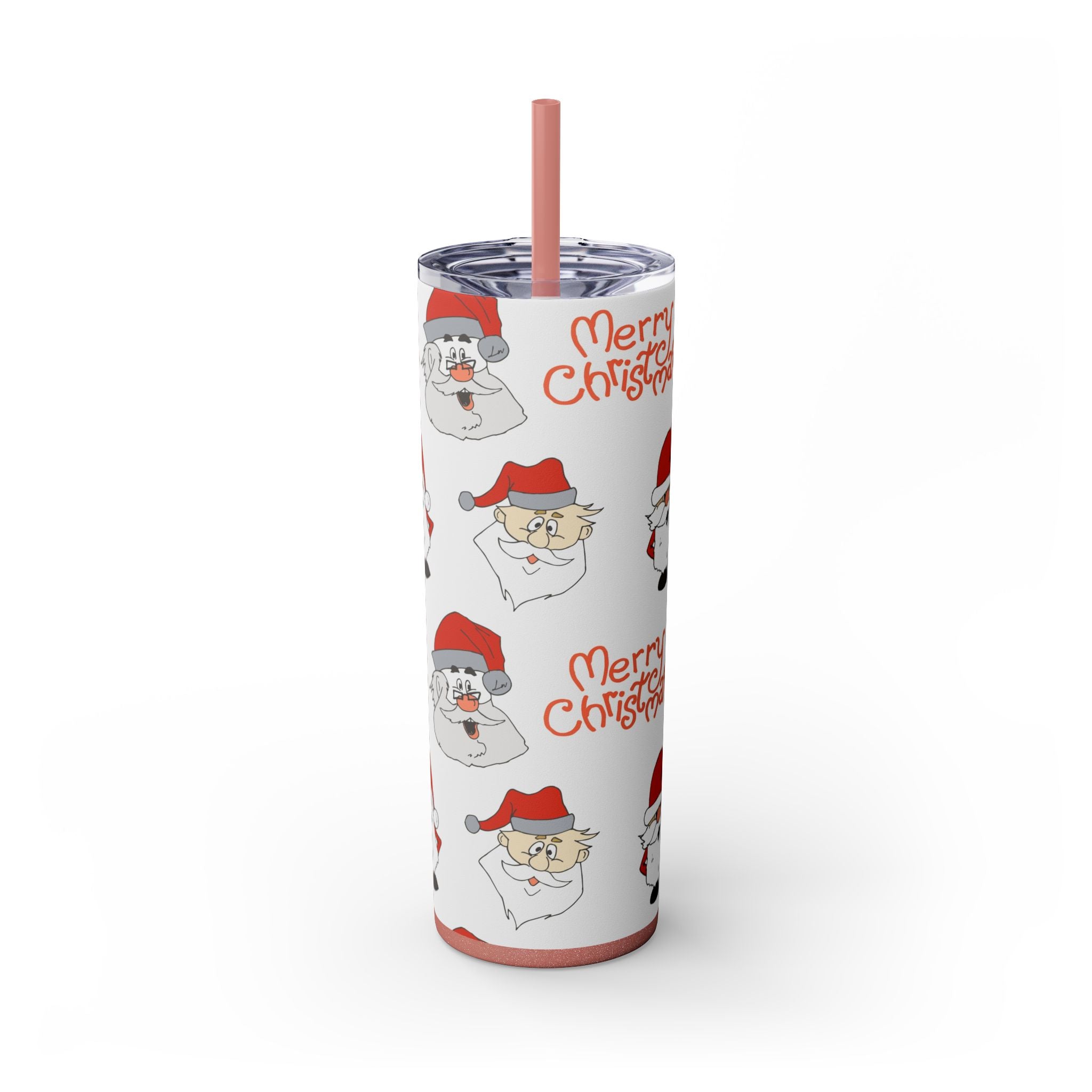 Santa's Cheer 20oz Stainless Steel Skinny Tumbler with Straw