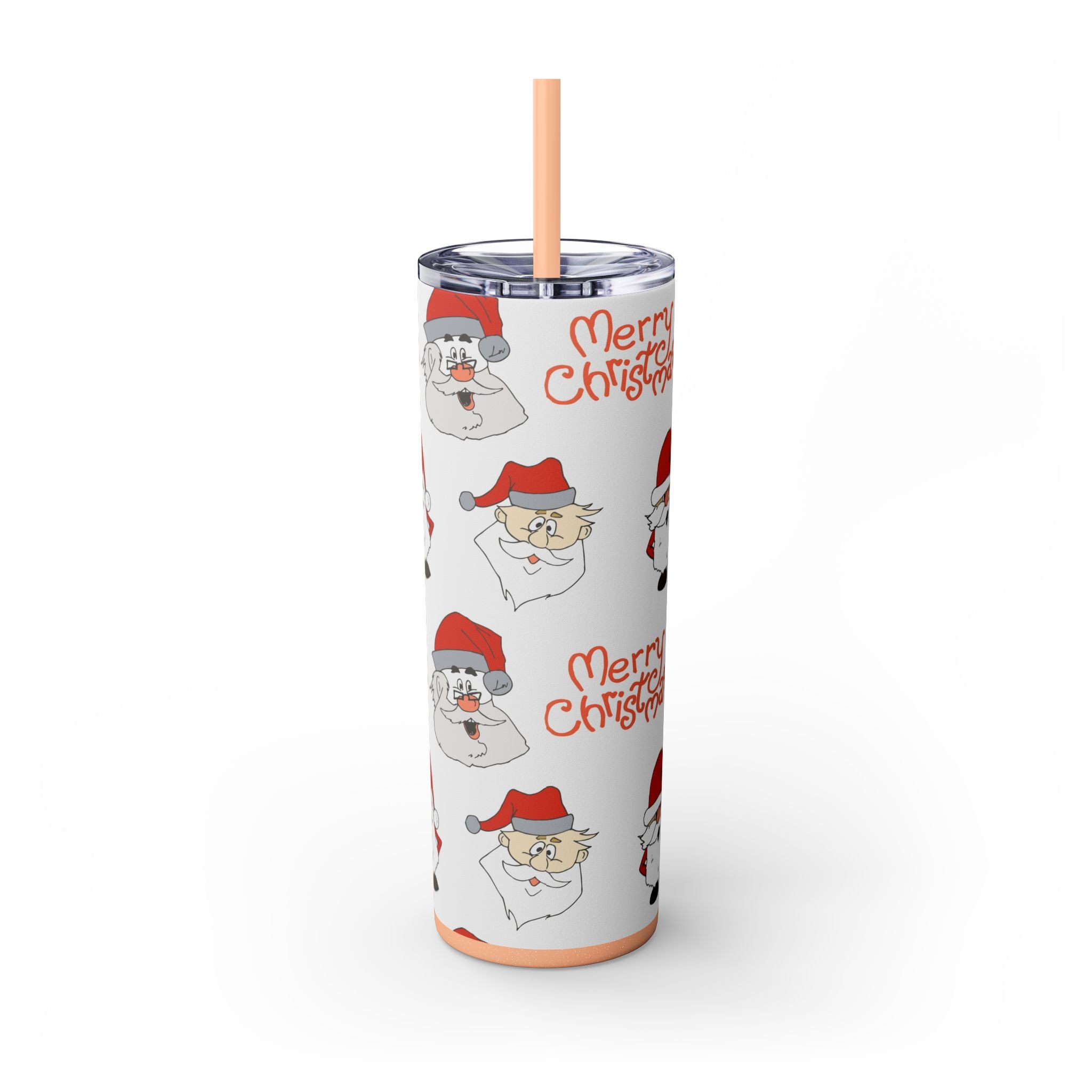 Santa's Cheer 20oz Stainless Steel Skinny Tumbler with Straw