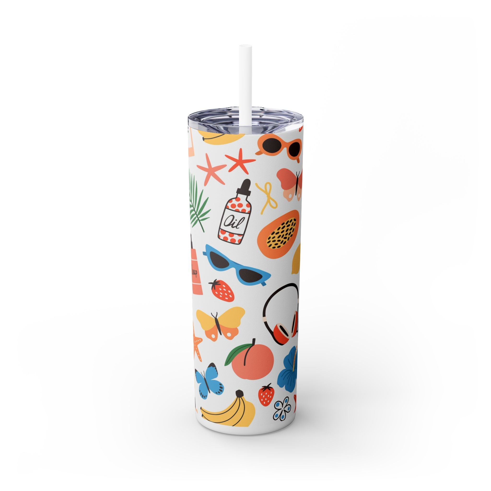 Skinny Tumbler with Straw, 20oz