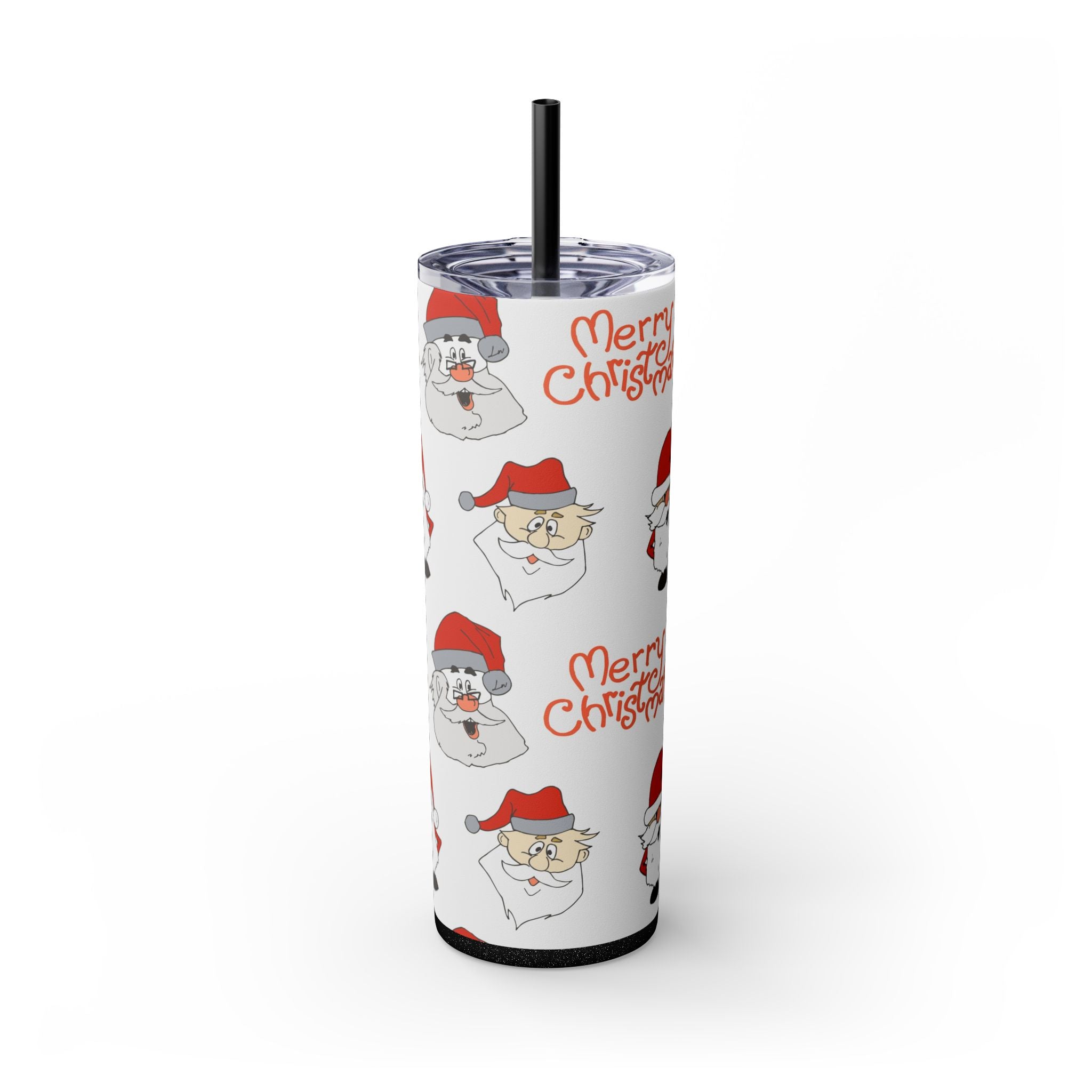 Santa's Cheer 20oz Stainless Steel Skinny Tumbler with Straw