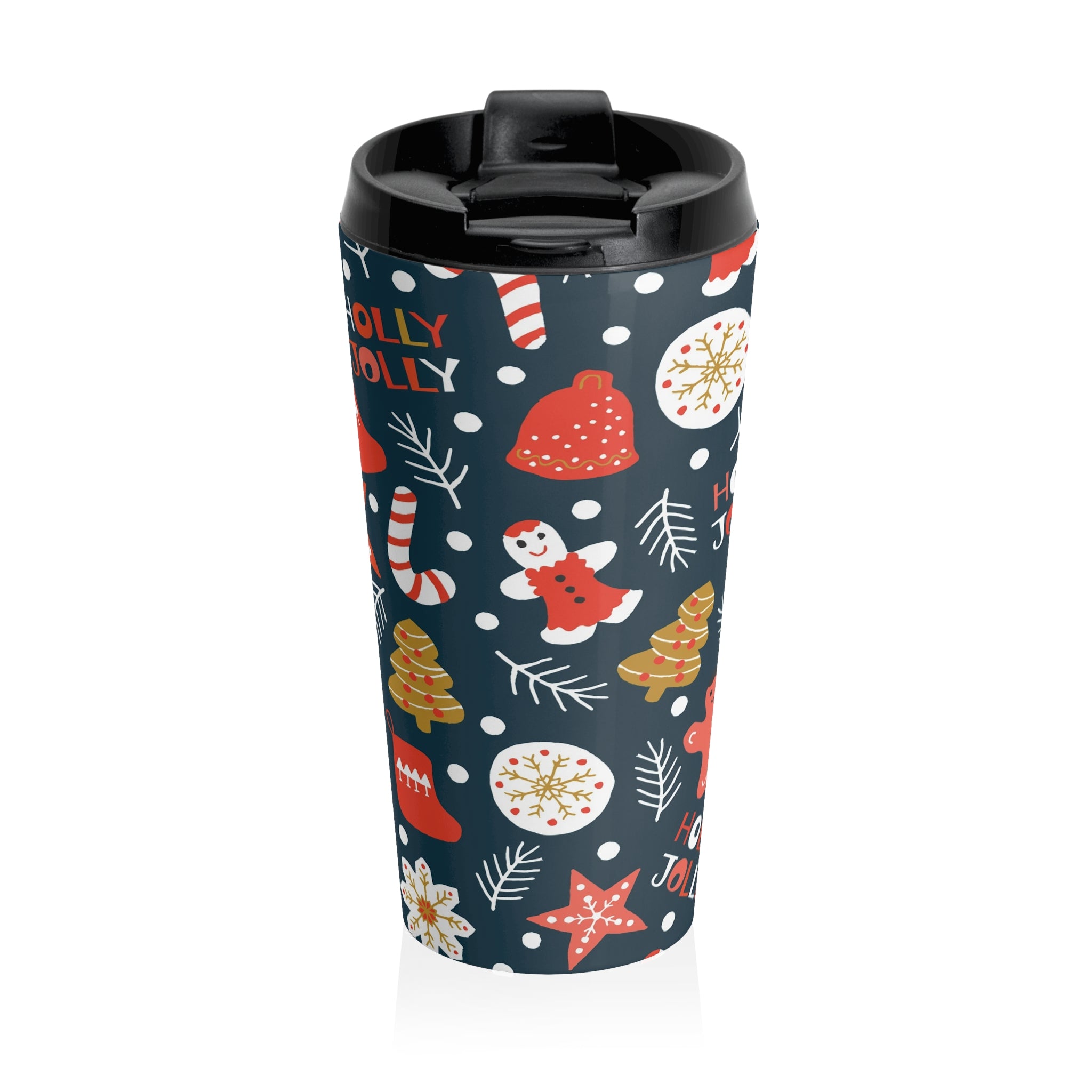 Festive 15oz Multicolor Stainless Steel Tumbler – 15oz
