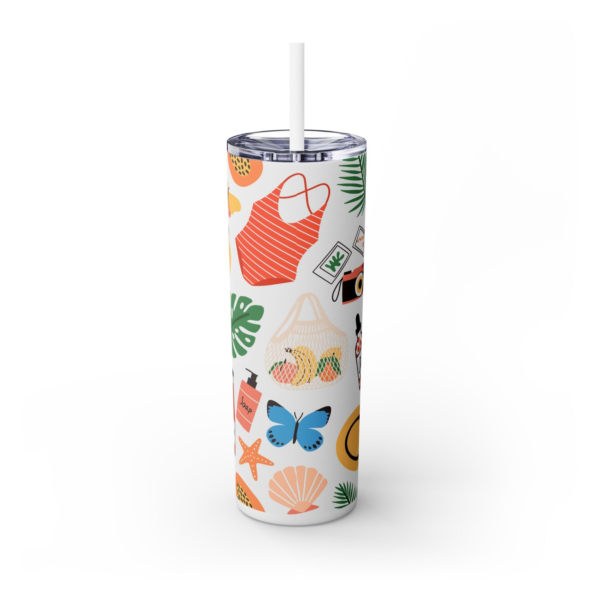 Skinny Tumbler with Straw, 20oz