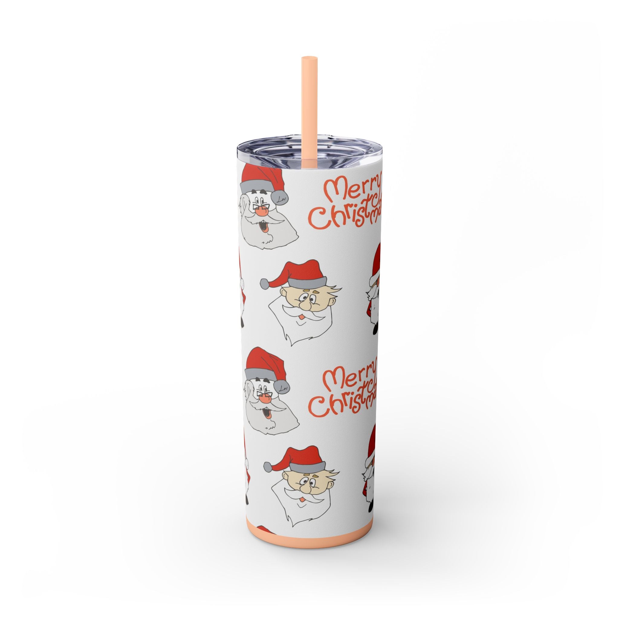 Santa's Cheer 20oz Stainless Steel Skinny Tumbler with Straw