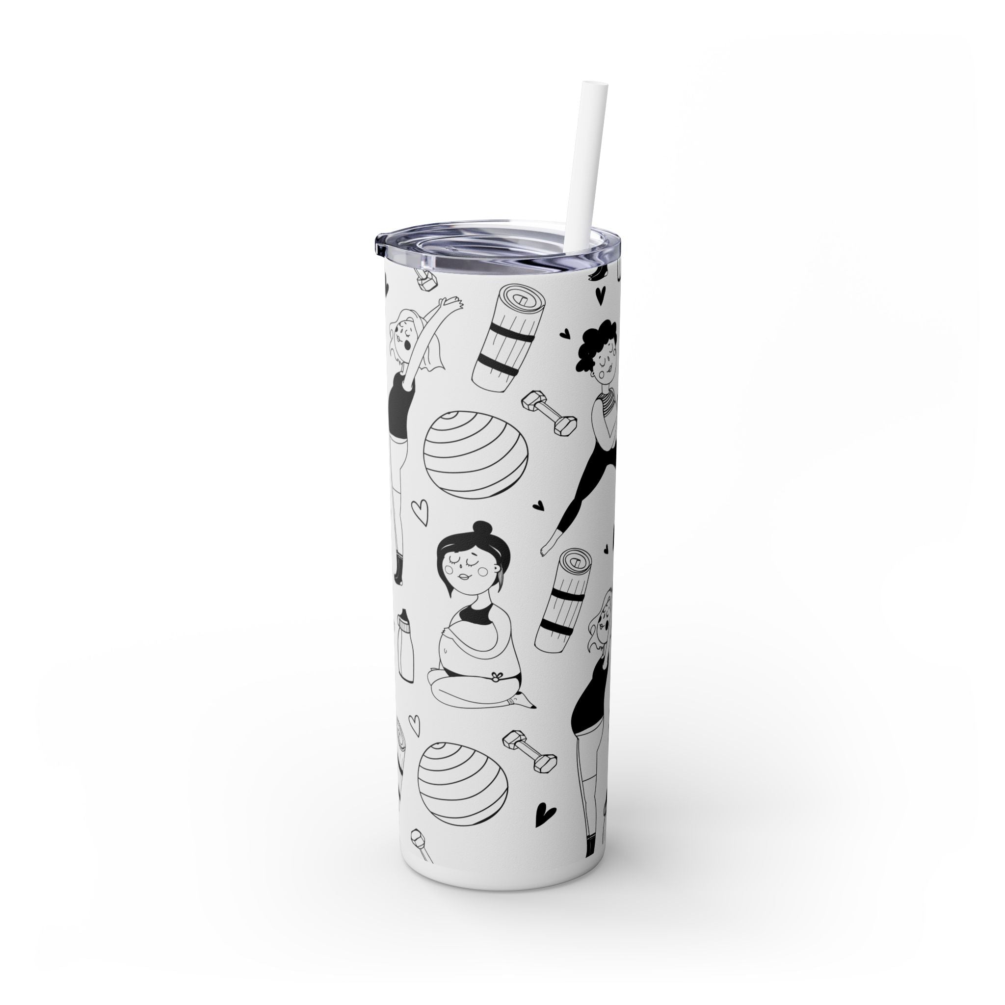 Skinny Tumbler with Straw, 20oz