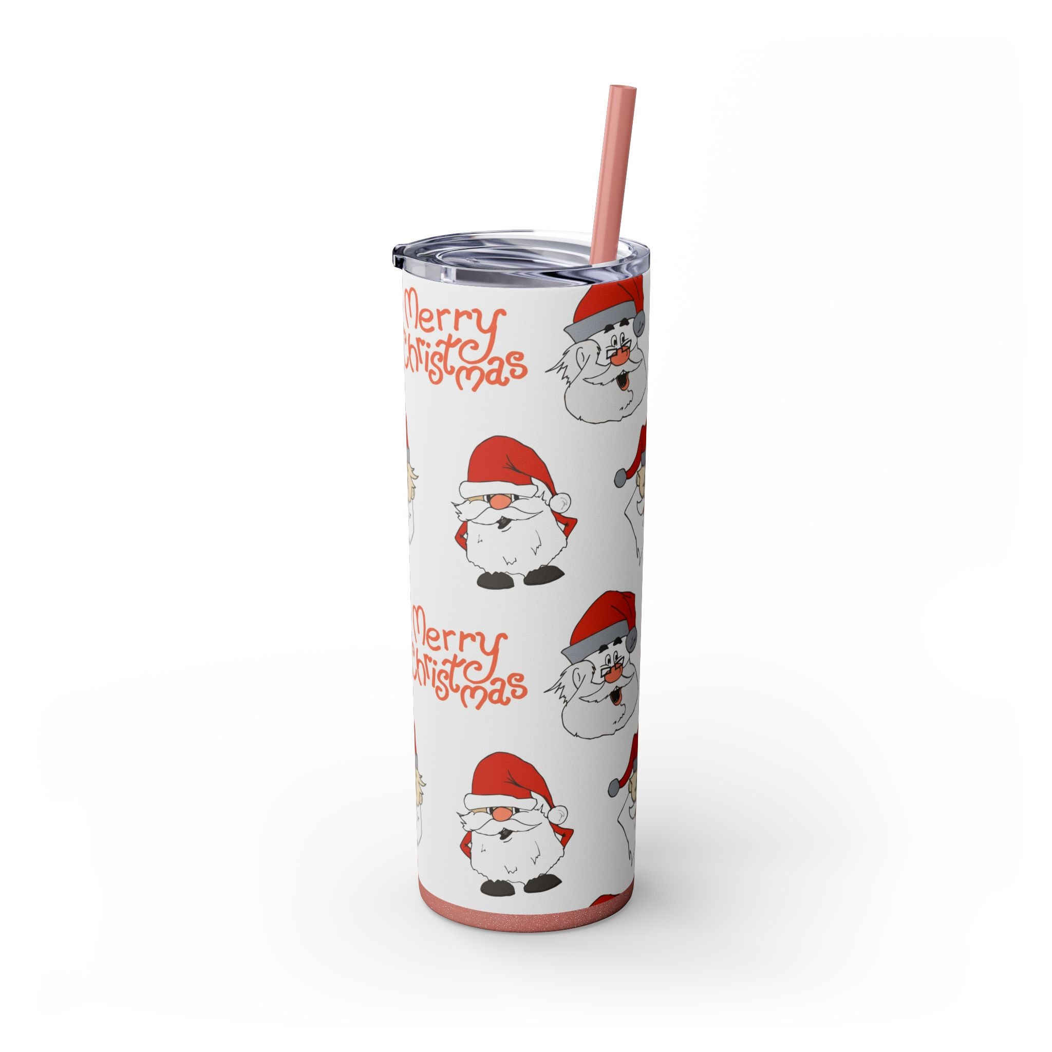 Santa's Cheer 20oz Stainless Steel Skinny Tumbler with Straw