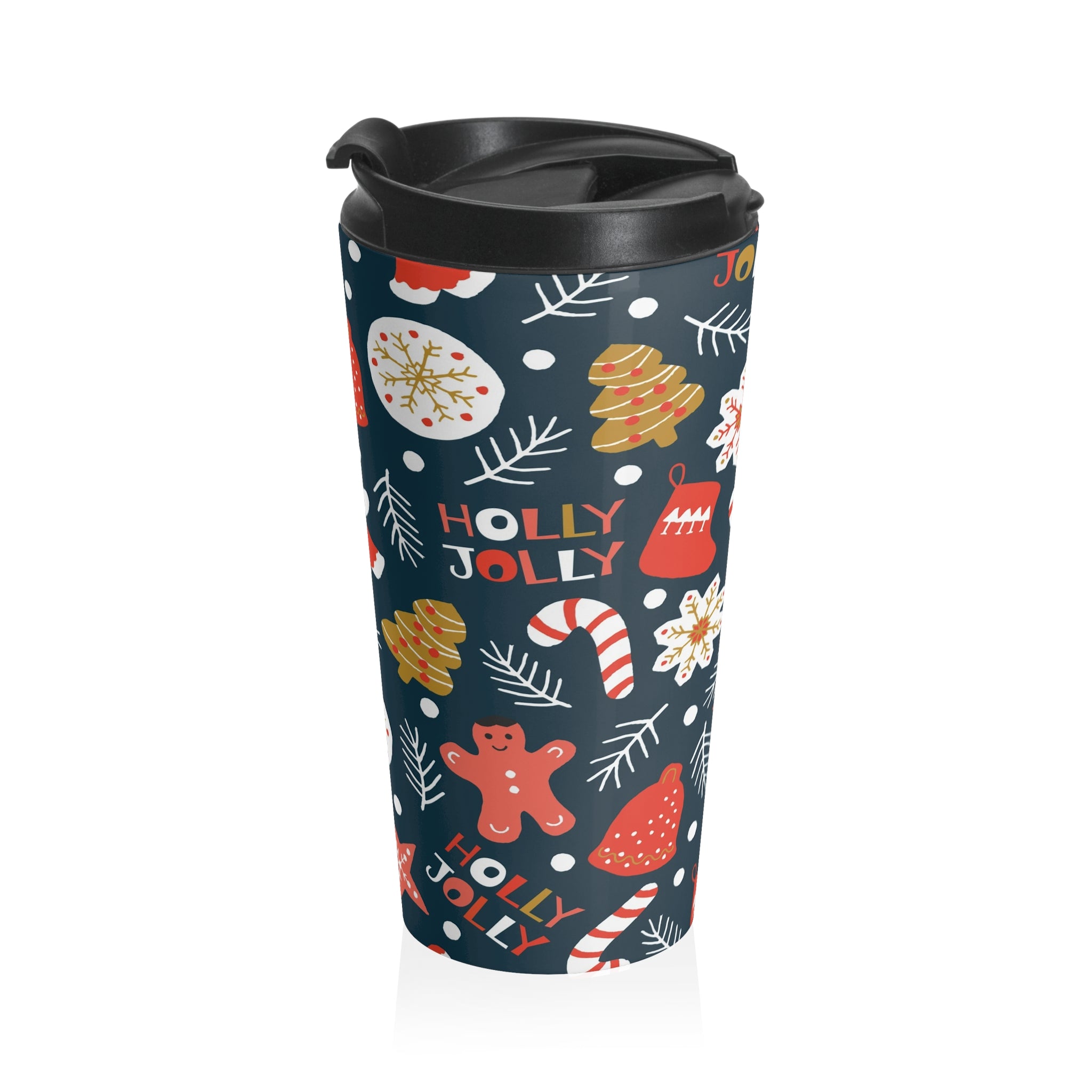 Festive 15oz Multicolor Stainless Steel Tumbler – 15oz
