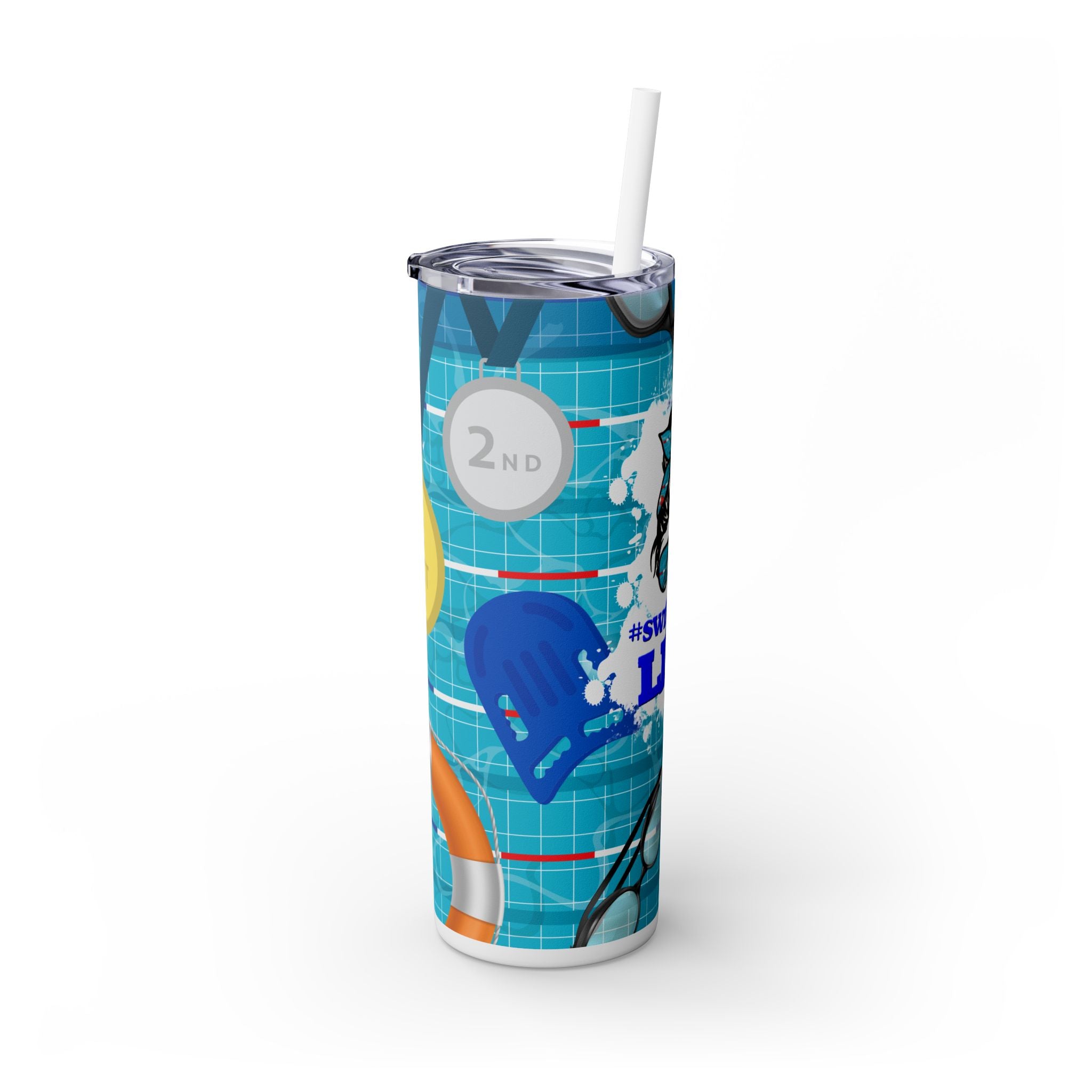 Skinny Tumbler with Straw, 20oz