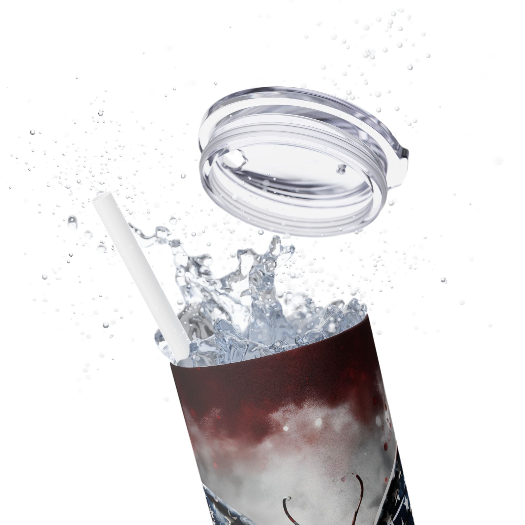 20oz Skinny Tumbler: Elegant Butterfly Design
