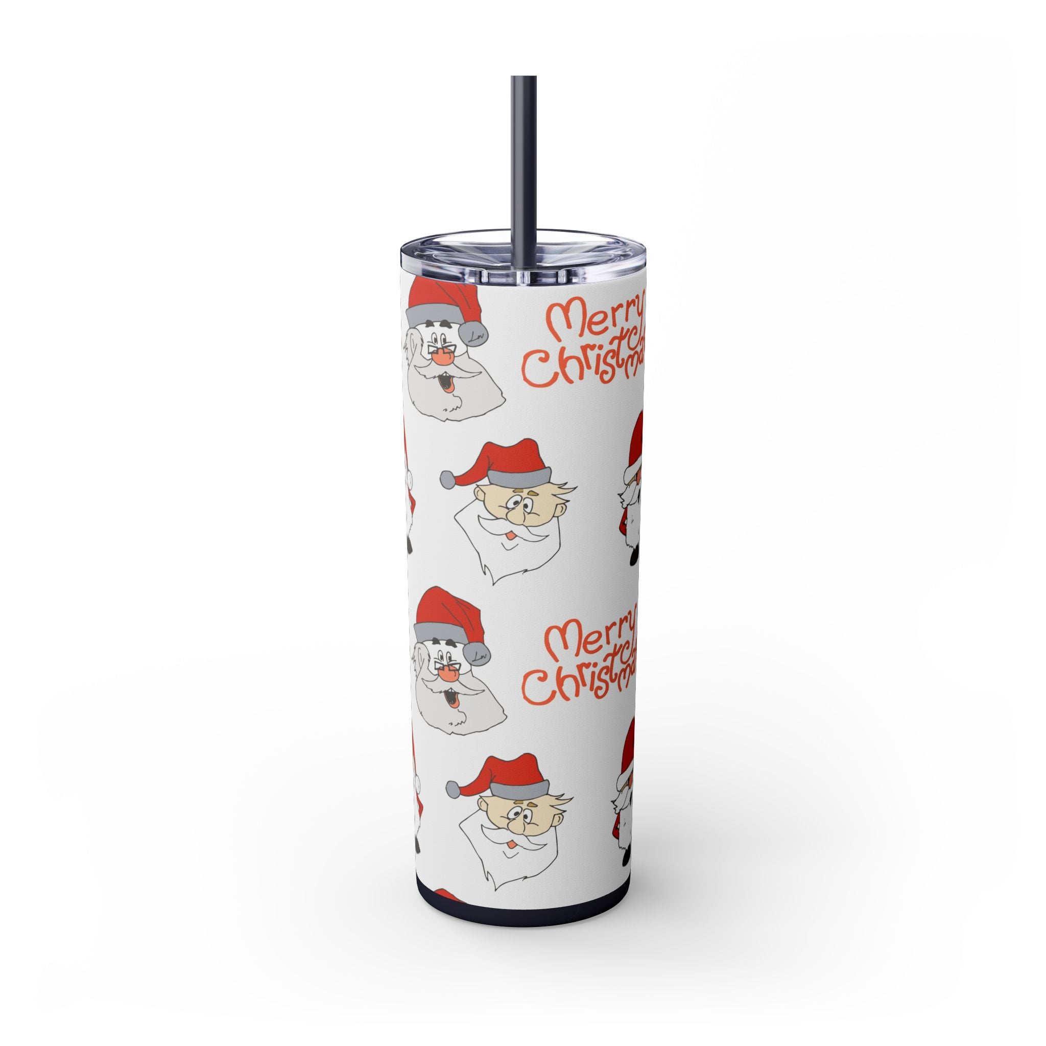 Santa's Cheer 20oz Stainless Steel Skinny Tumbler with Straw