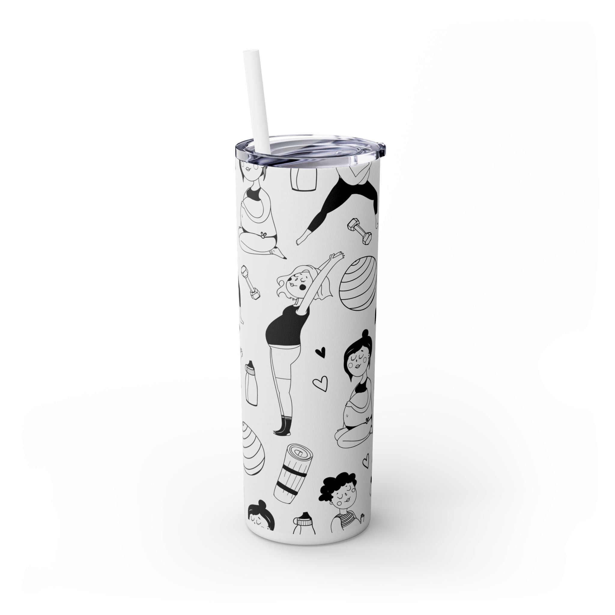 Skinny Tumbler with Straw, 20oz