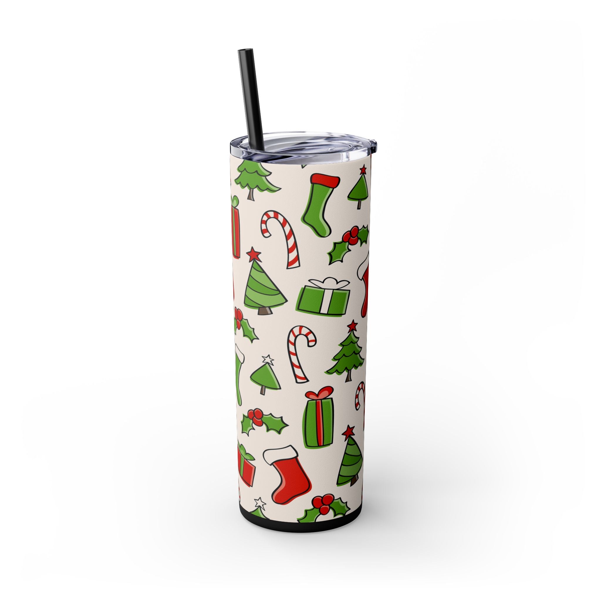 Chill & Sip: 20oz Stainless Steel Skinny Tumbler with Straw