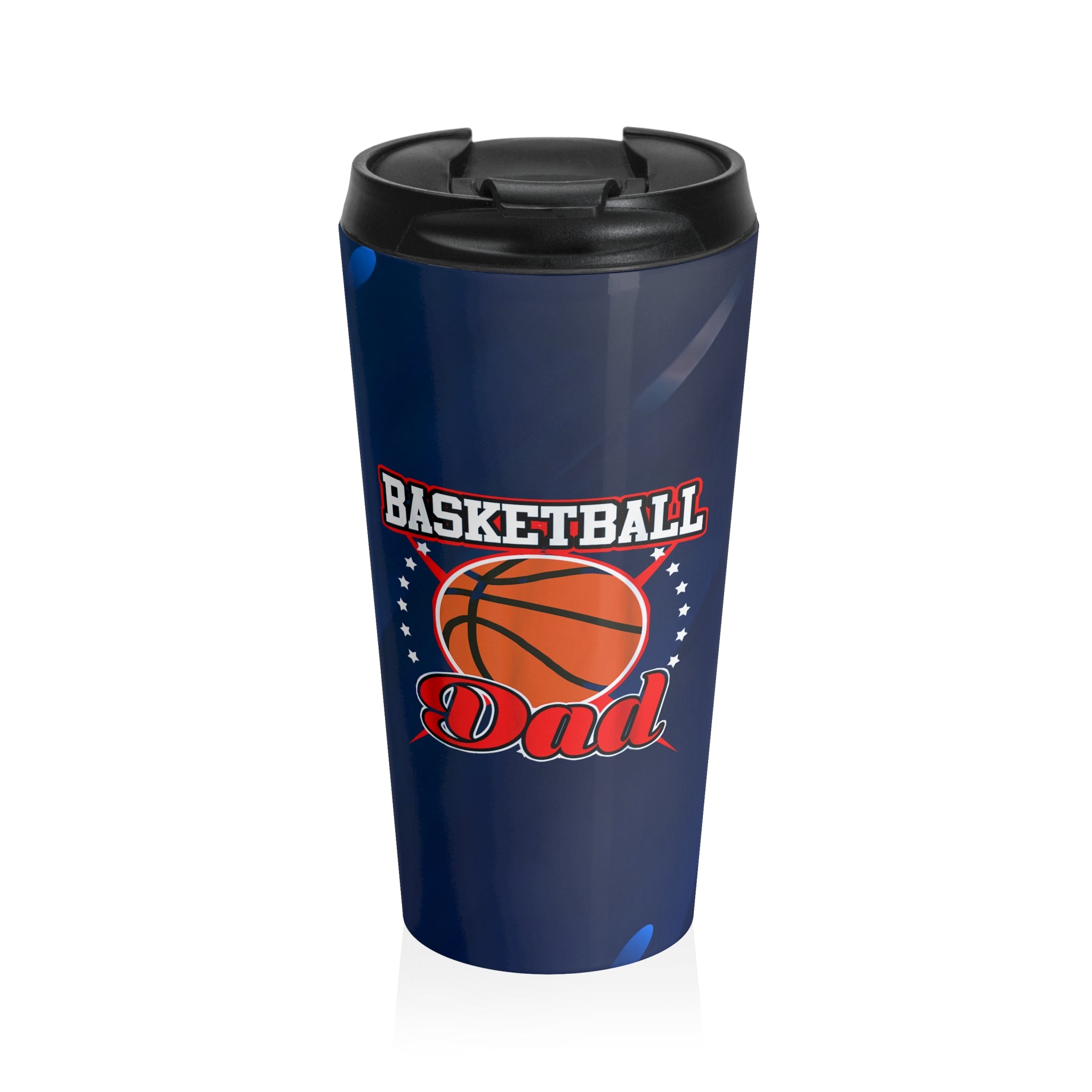 Hoops & Sips: 15oz Travel Mug for Basketball Lovers