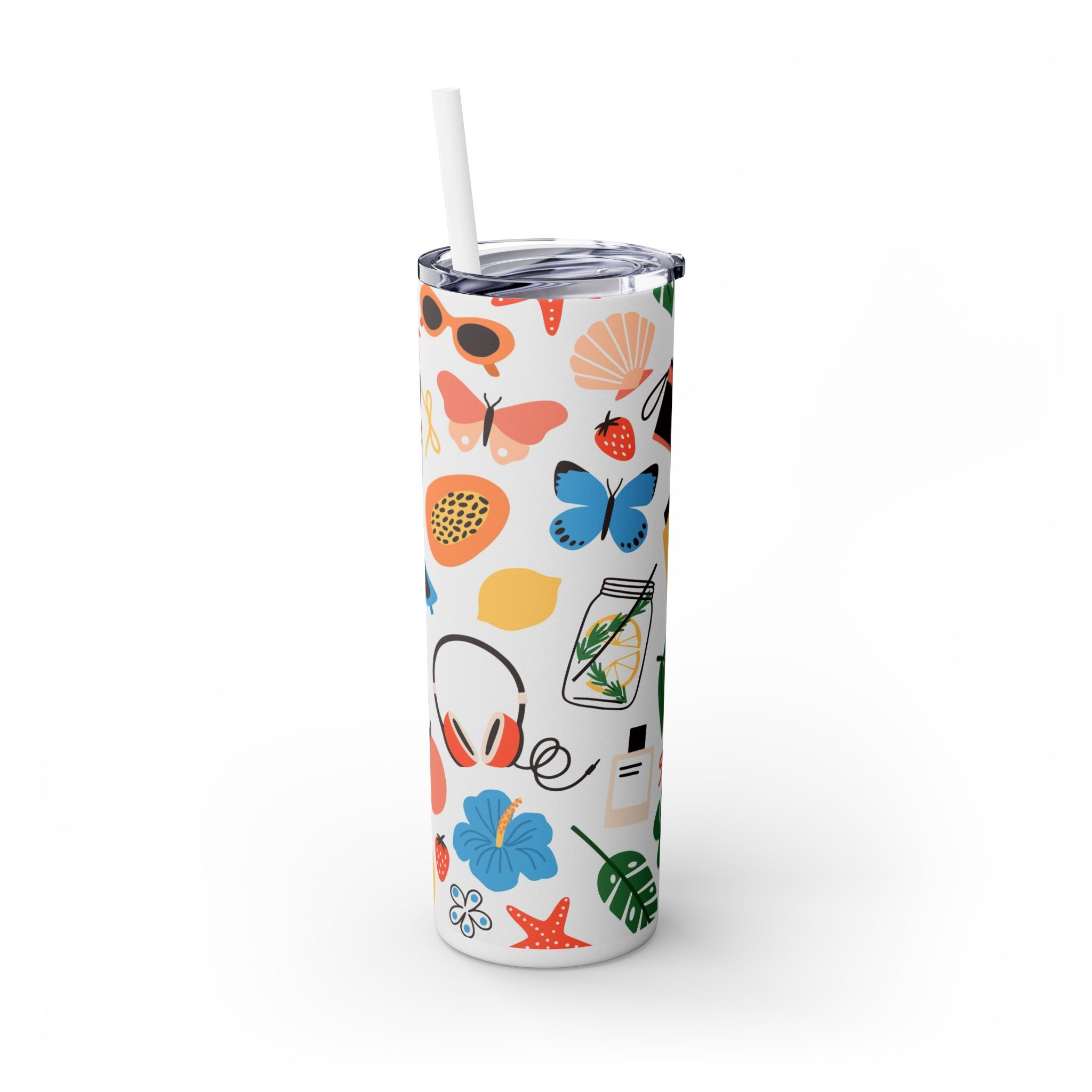 Skinny Tumbler with Straw, 20oz