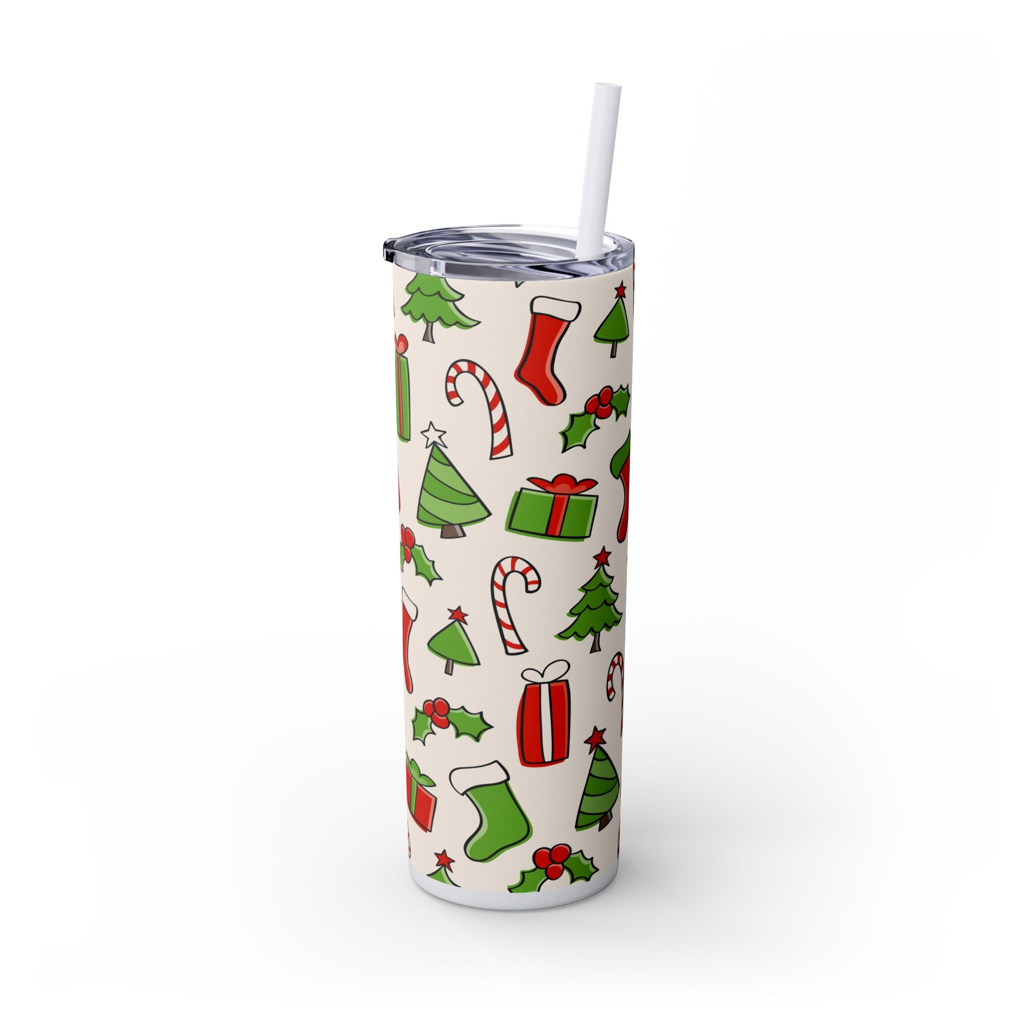 Chill & Sip: 20oz Stainless Steel Skinny Tumbler with Straw