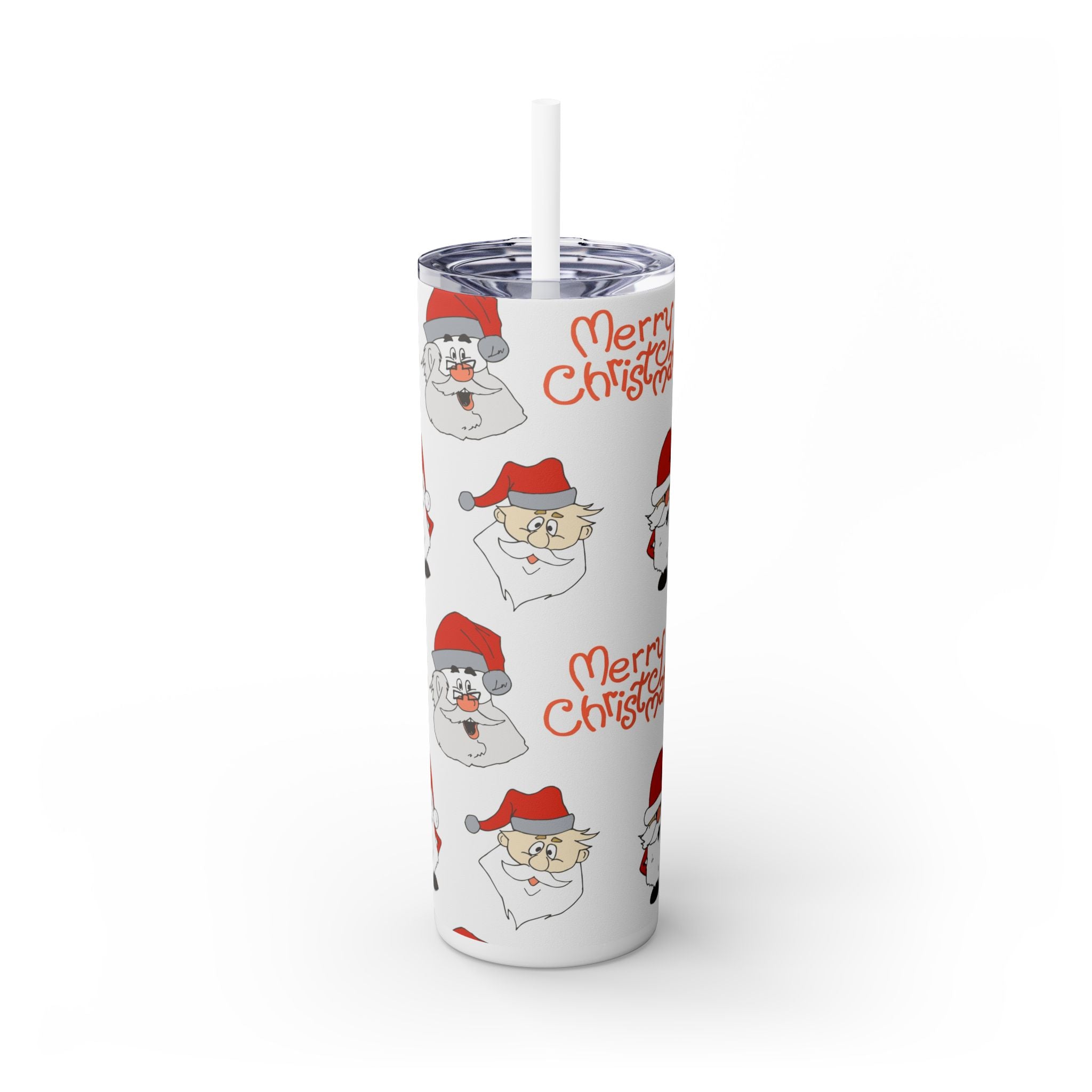 Santa's Cheer 20oz Stainless Steel Skinny Tumbler with Straw