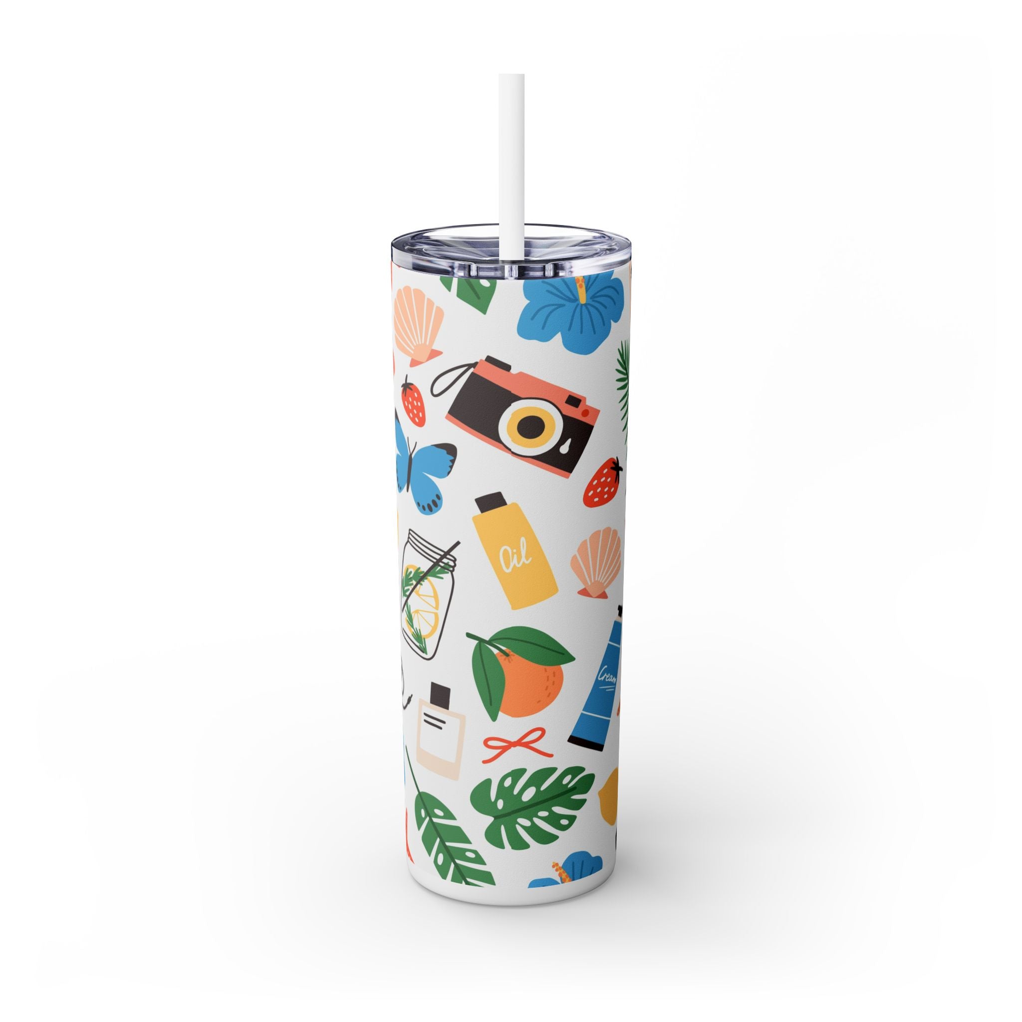 Skinny Tumbler with Straw, 20oz