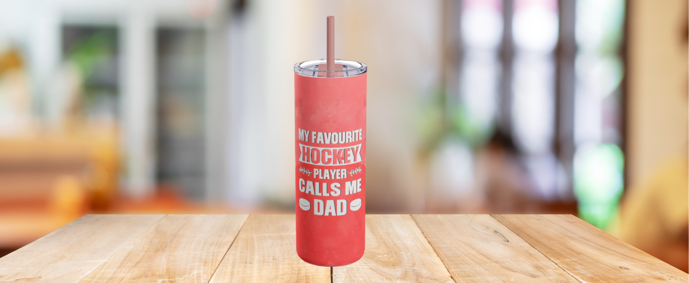 Skinny Tumbler with Straw, 20oz