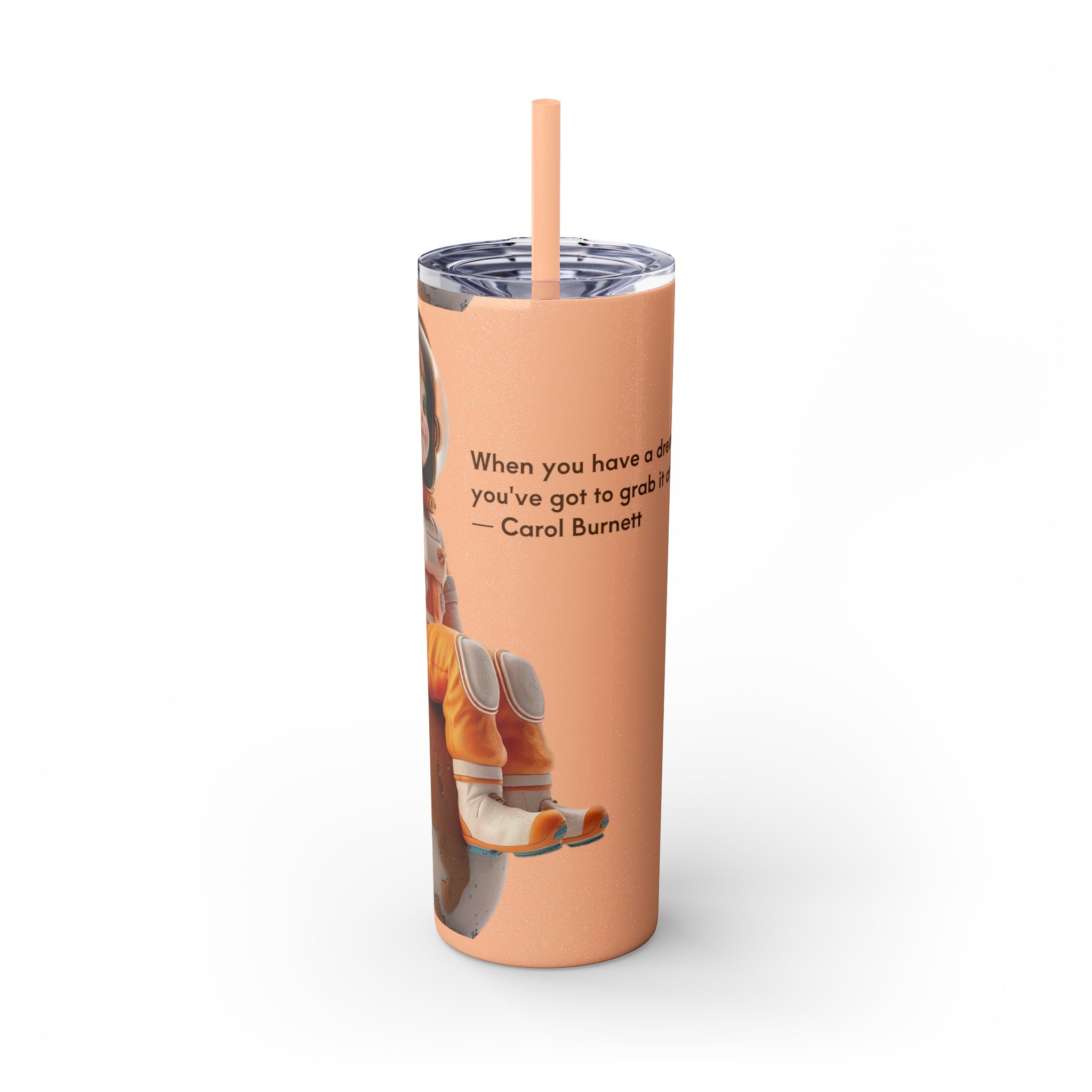 Skinny Tumbler with Straw, 20oz -Astronut