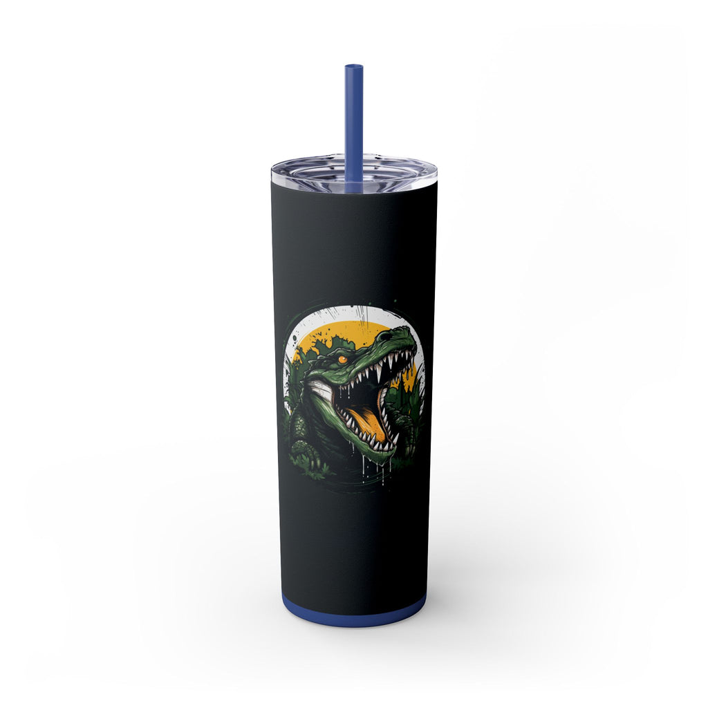 20oz Skinny Tumbler: Crocodile Print for Every Sip