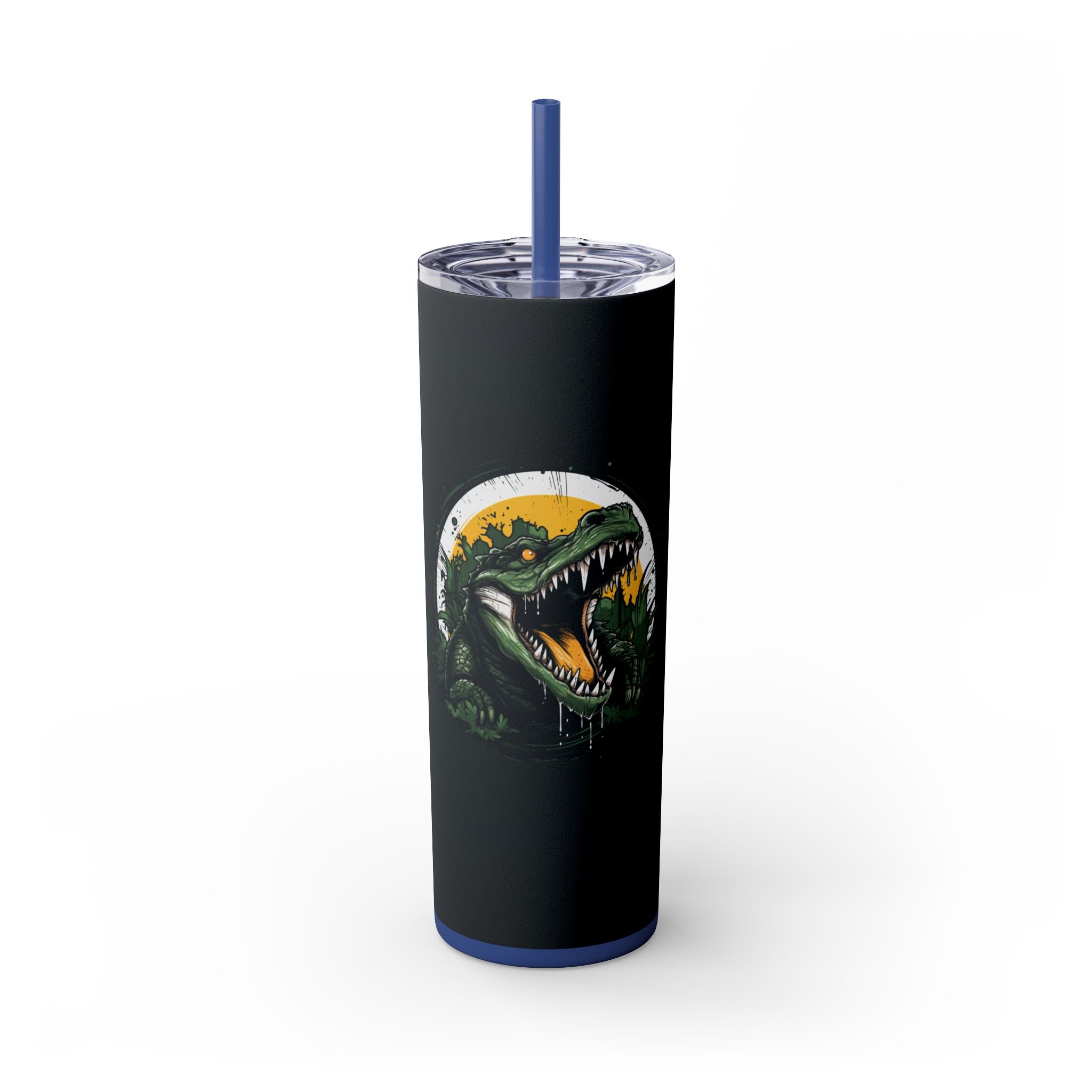 20oz Skinny Tumbler: Crocodile Print for Every Sip